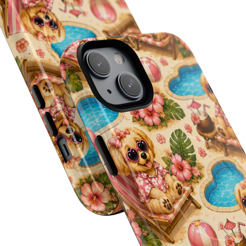 Poolside Puppies-Magnetic Tough Phone Case