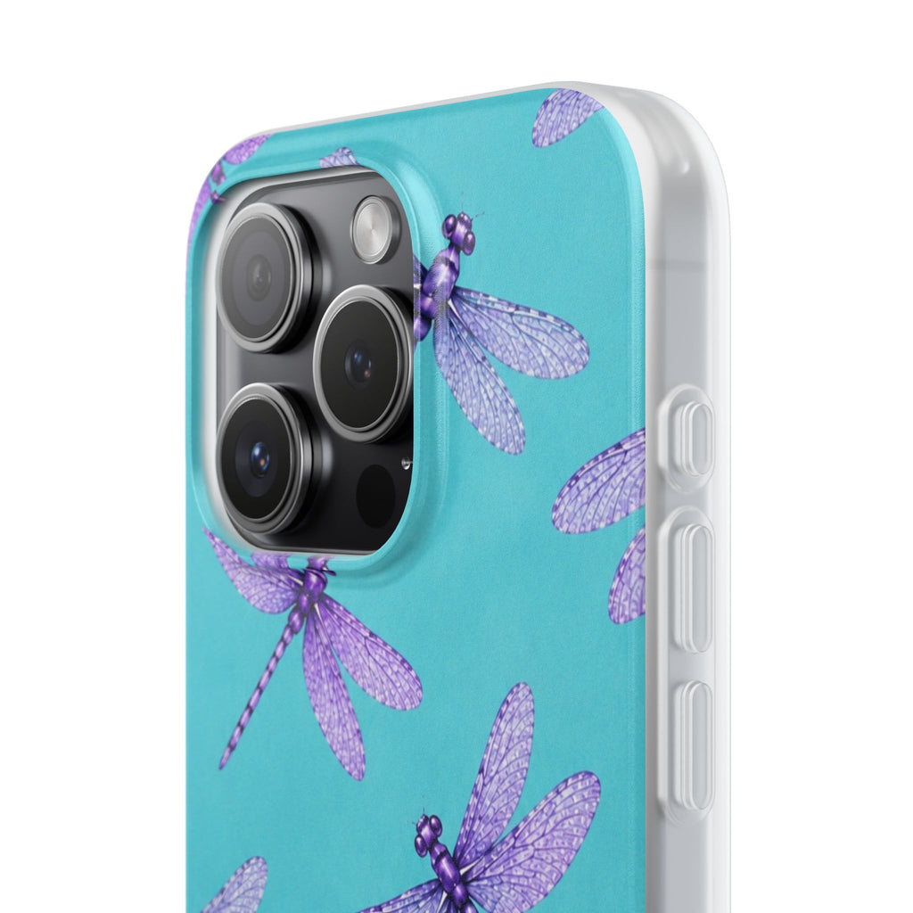 Turquoise Dragonfly Dreams – Flexi iPhone & Samsung Phone Case