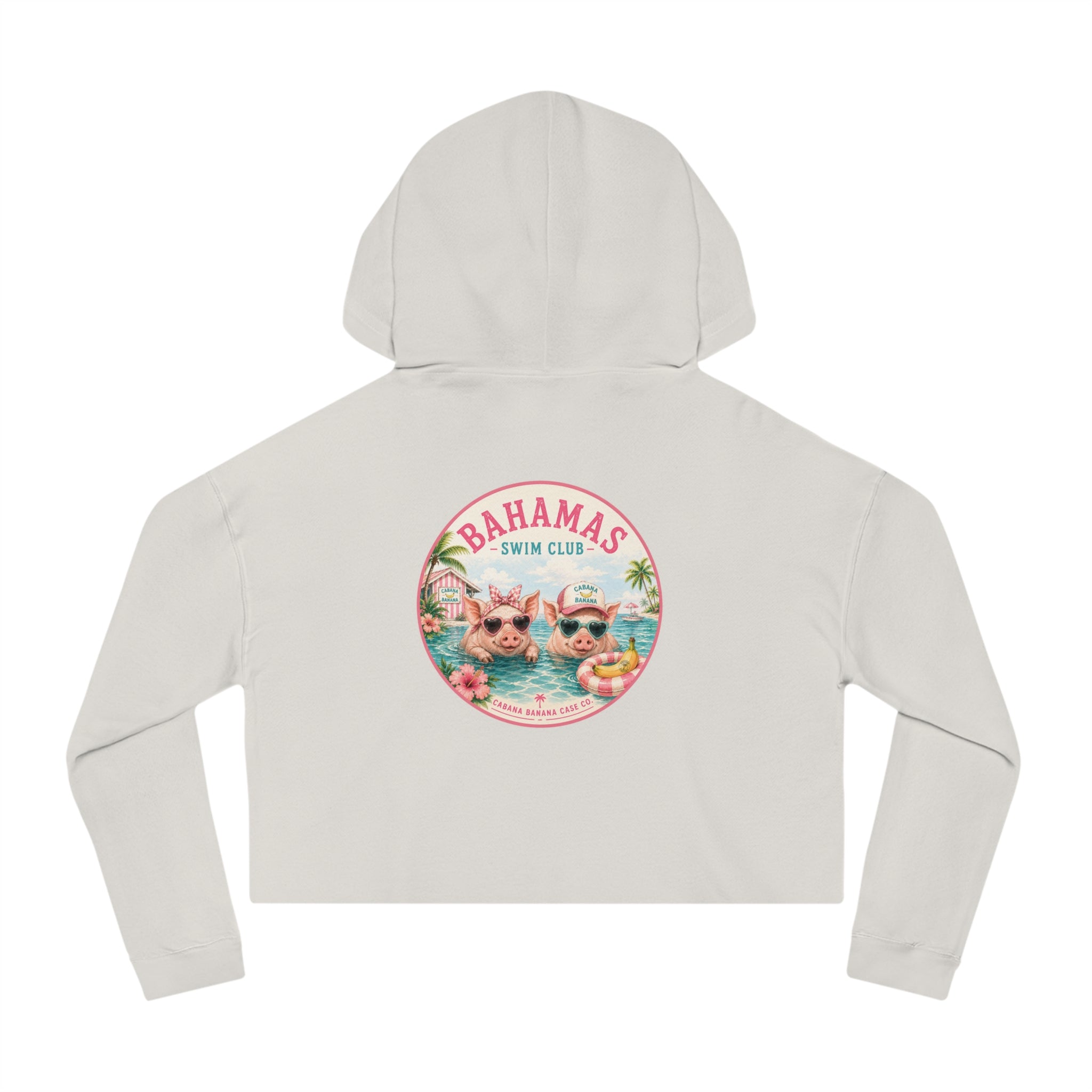 Bahamas Pig Swim Club Cropped Hoodie