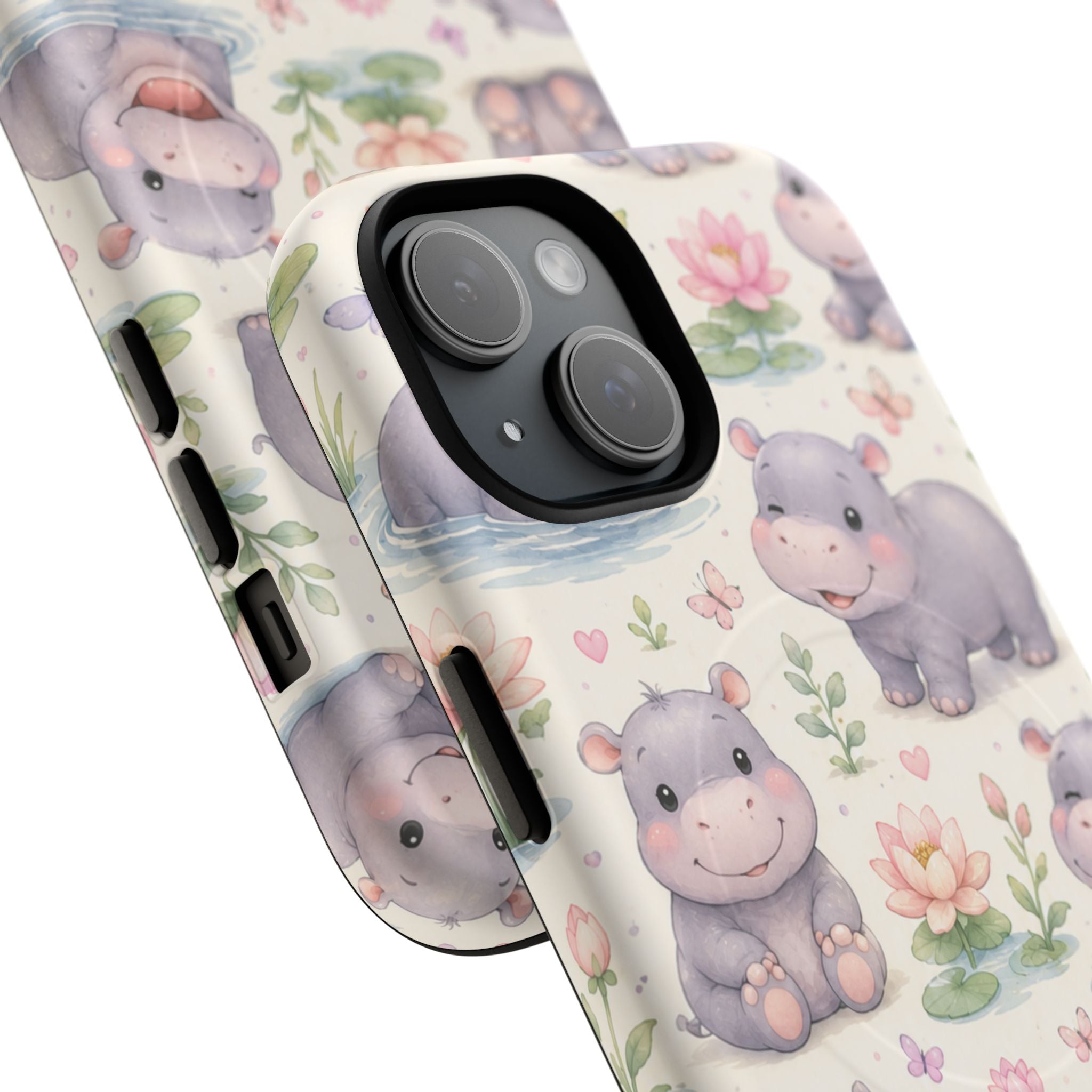 Hippo in Paradise- Tough Magnetic Phone Case
