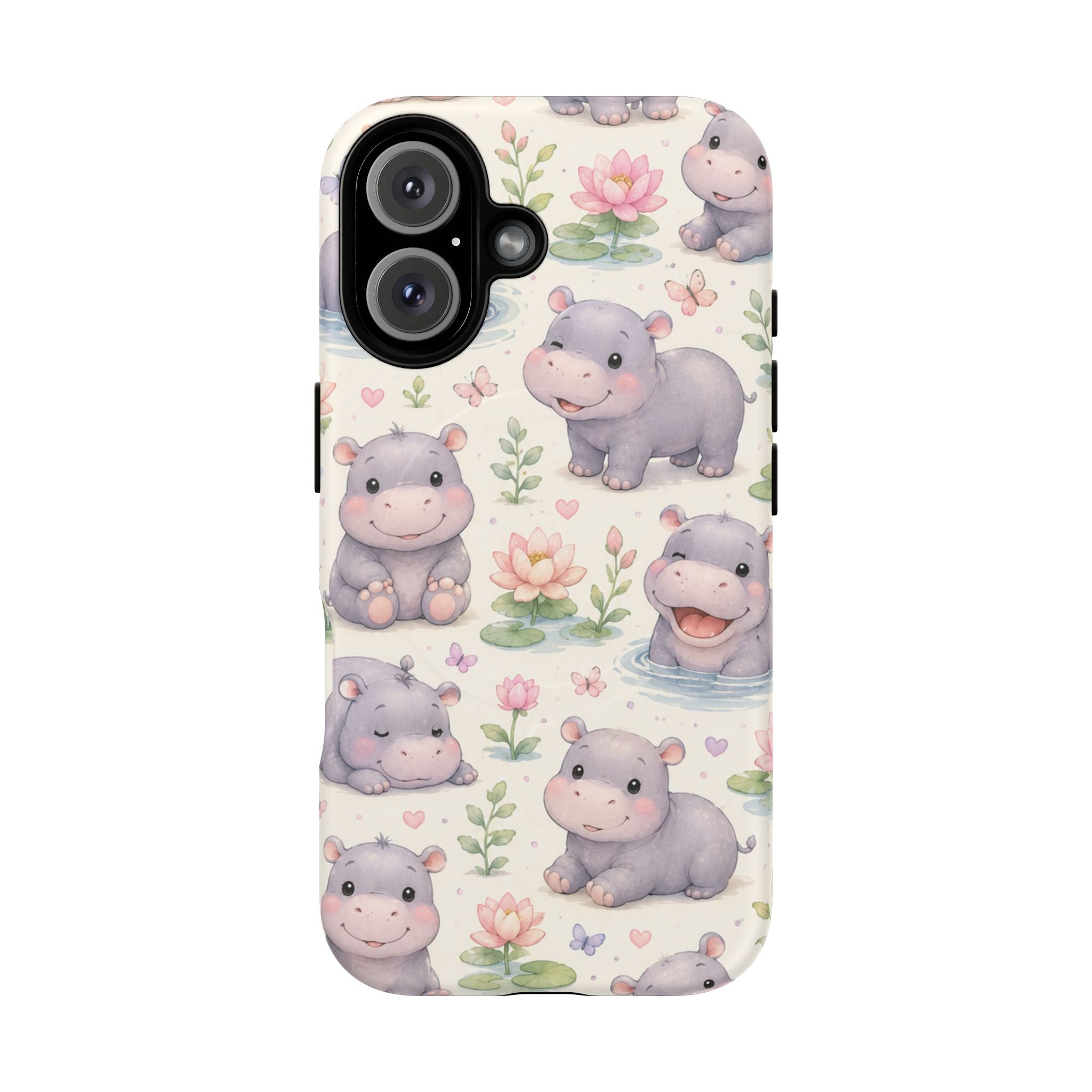 Hippo in Paradise- Tough Magnetic Phone Case