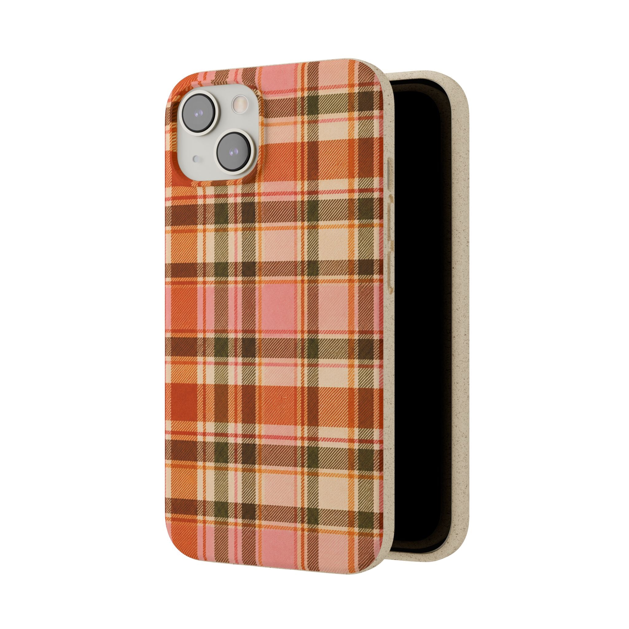 Hello Fall Plaid- Eco-Friendly Biodegradable Phone Case
