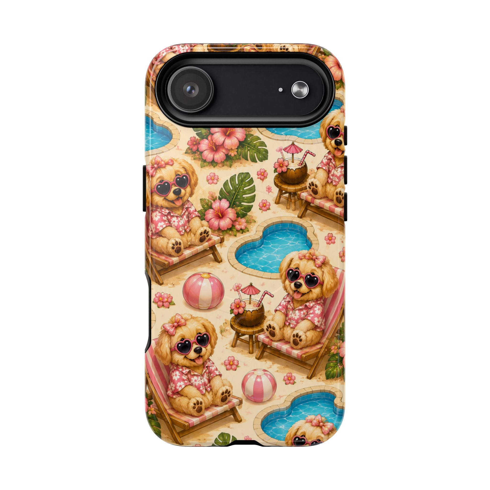 Poolside Puppies-Magnetic Tough Phone Case