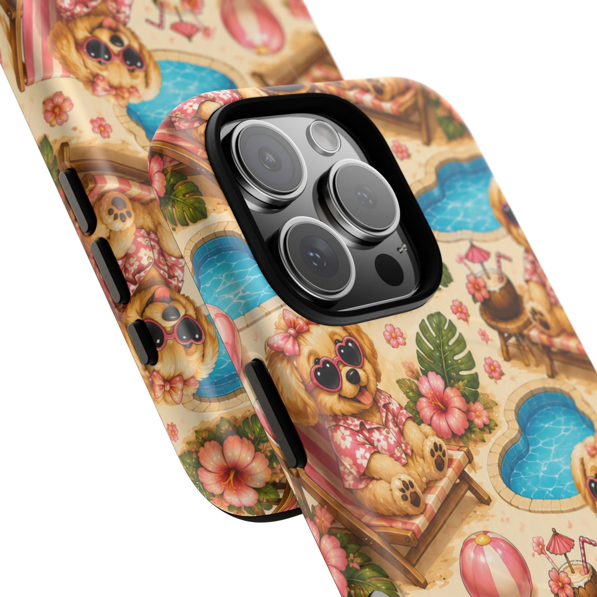 Poolside Puppies-Magnetic Tough Phone Case