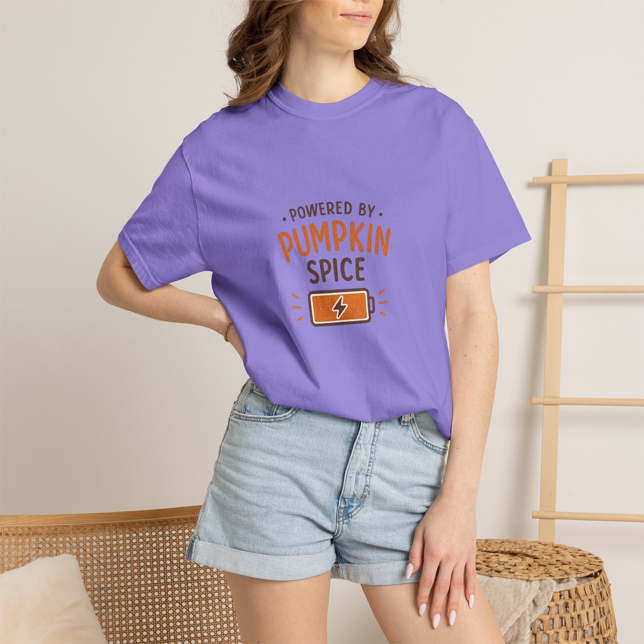 Powered by Pumpkin Spice – Comfort Colors® Tee