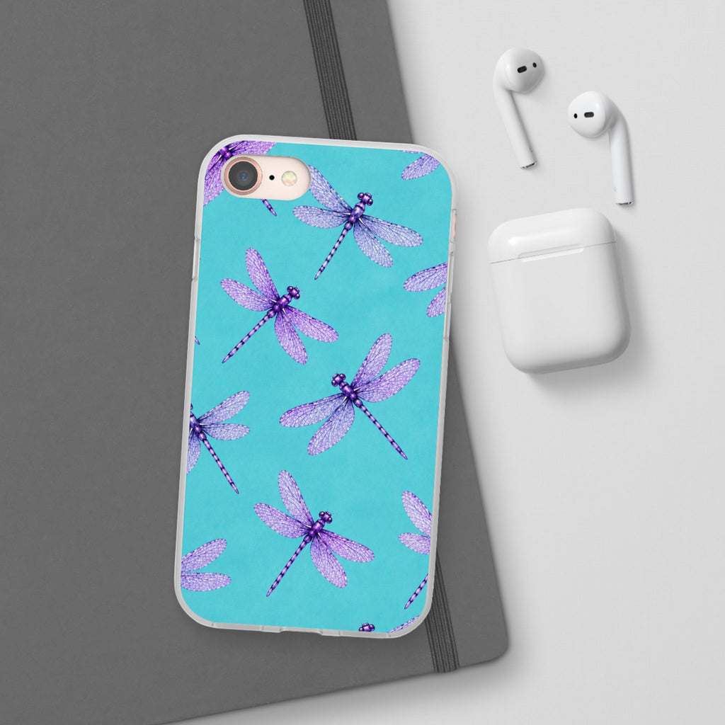 Turquoise Dragonfly Dreams – Flexi iPhone & Samsung Phone Case