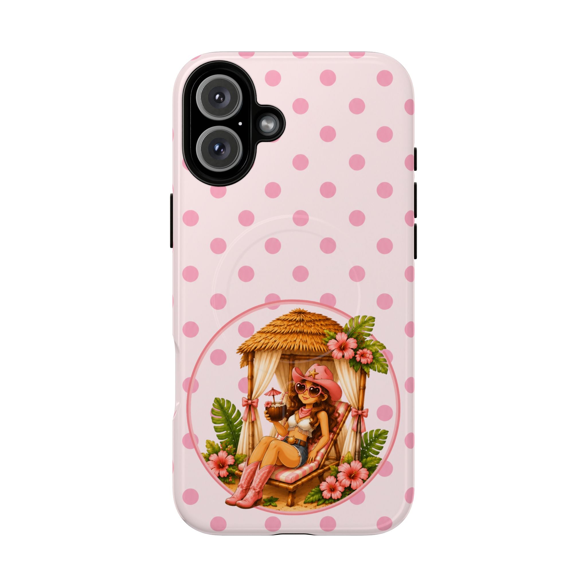 Cabana Cowgirl in Pink-Tough Magnetic Phone Case