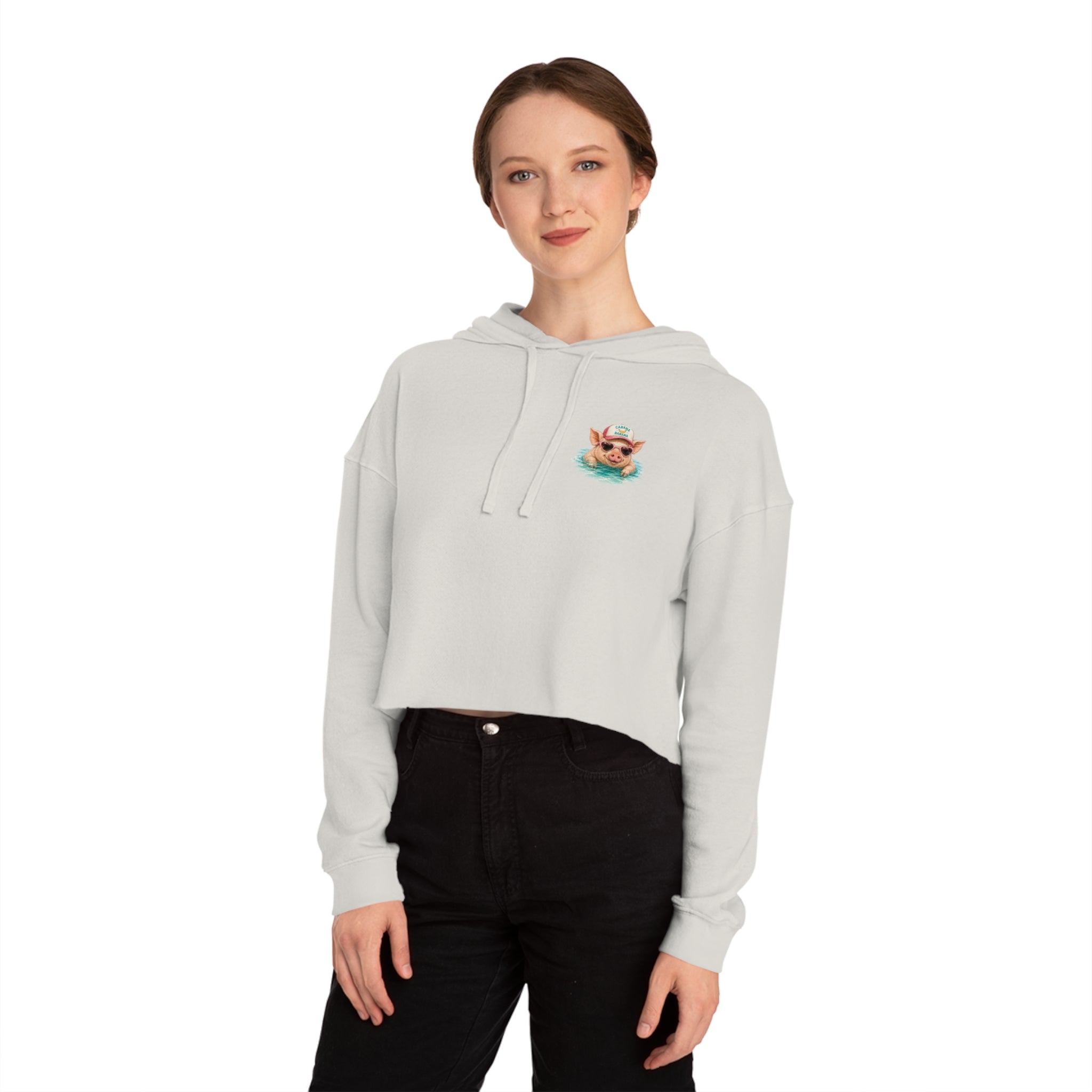 Bahamas Pig Swim Club Cropped Hoodie