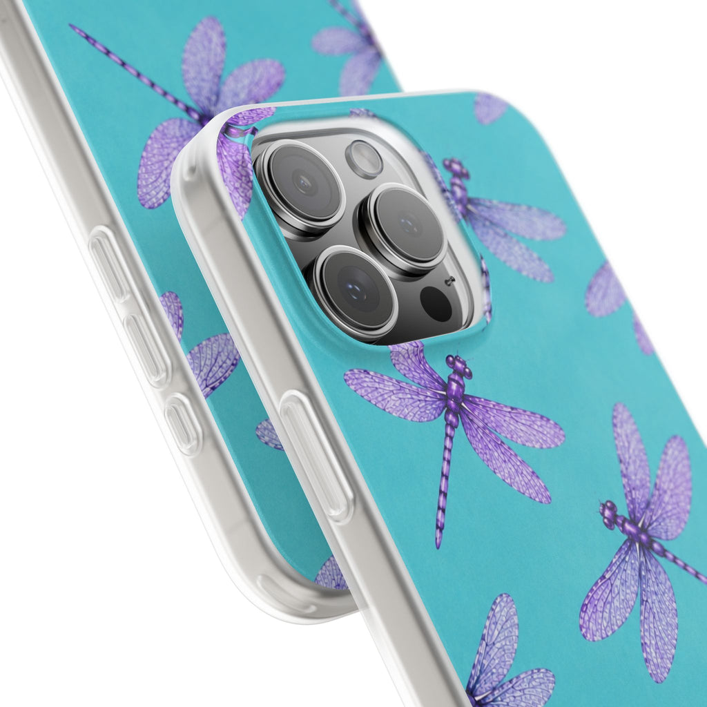 Turquoise Dragonfly Dreams – Flexi iPhone & Samsung Phone Case