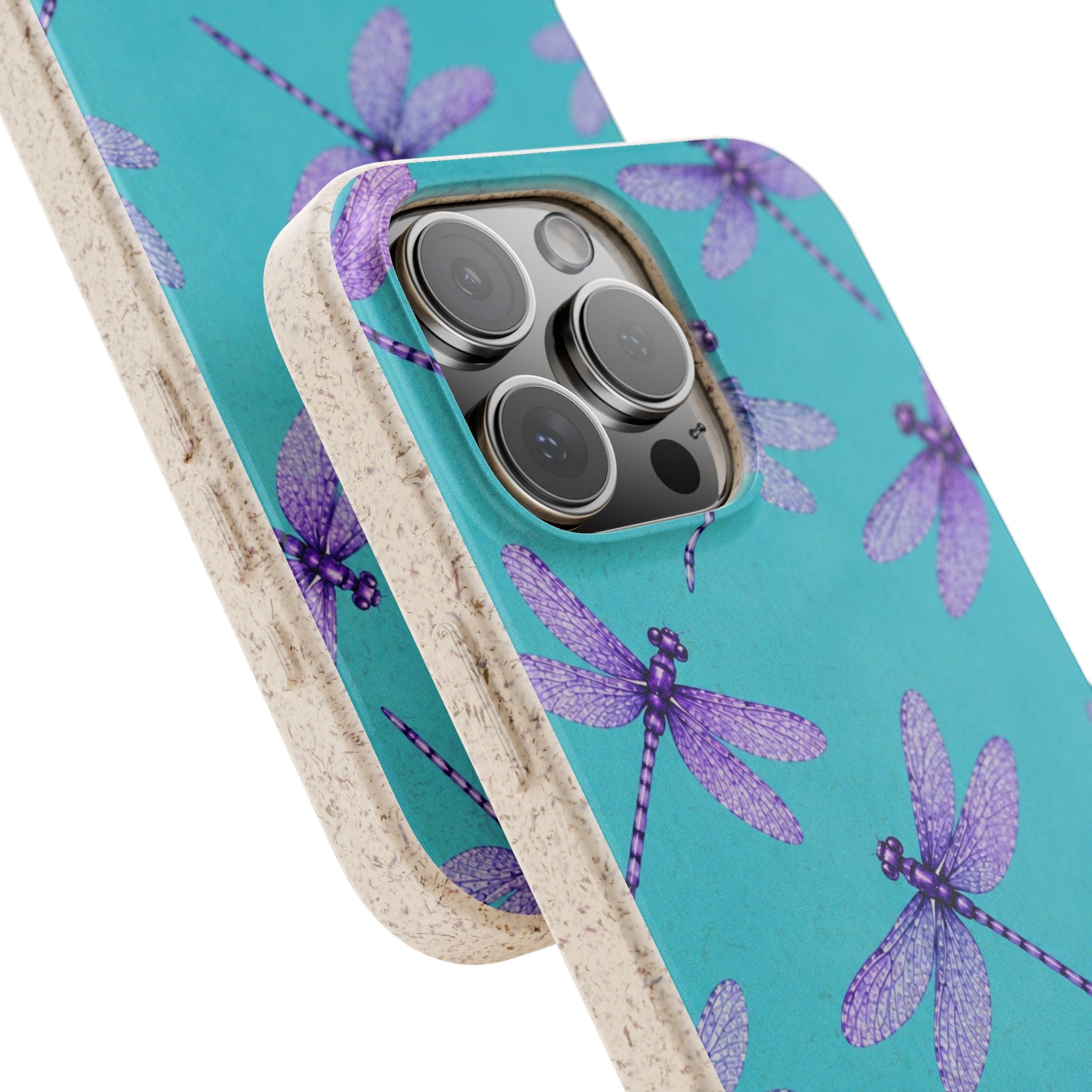 Turquoise Dragonfly Dreams — Eco-Friendly Biodegradable Phone Case