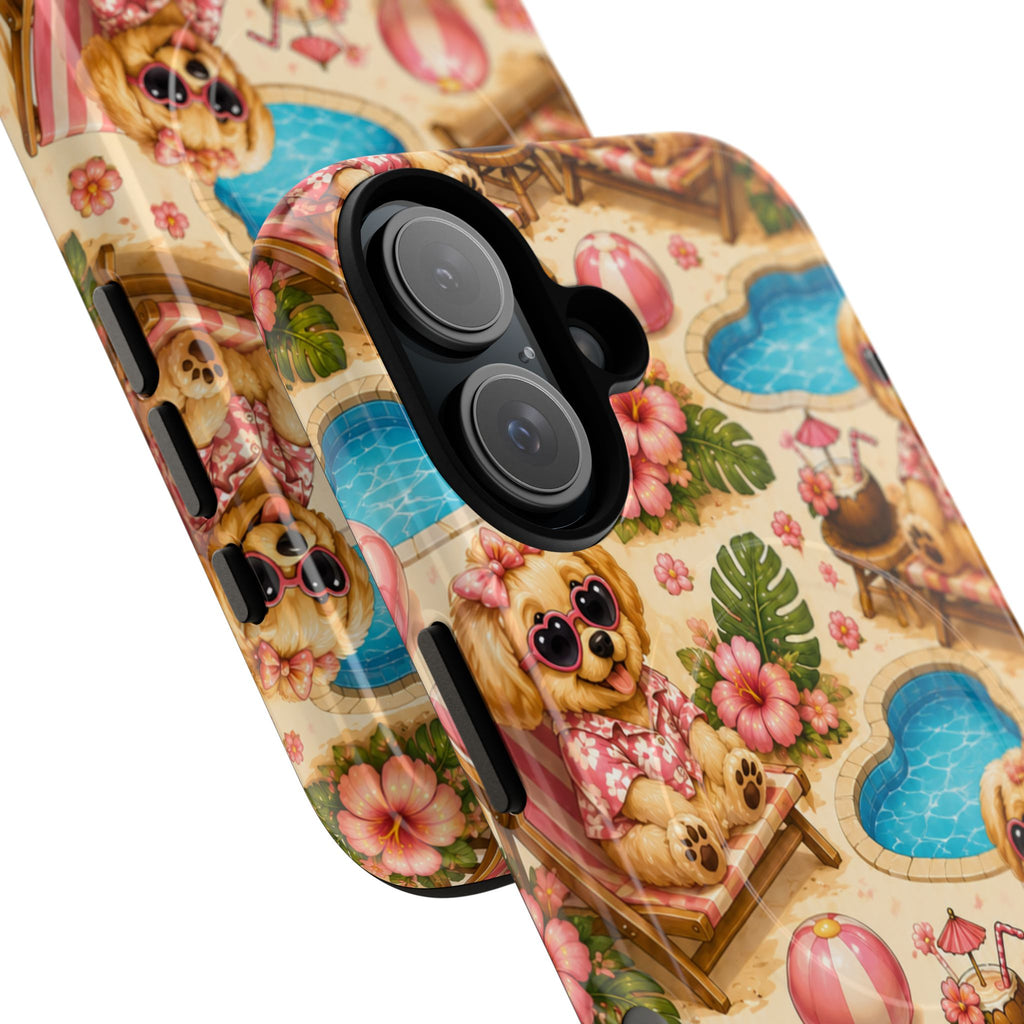 Poolside Puppies-Magnetic Tough Phone Case
