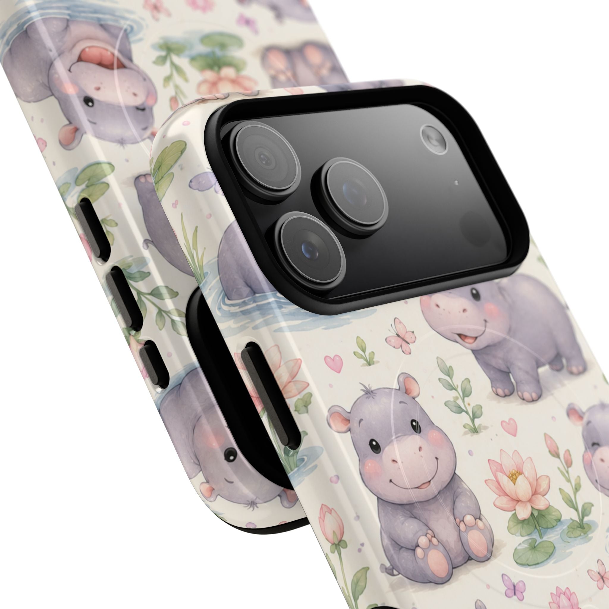 Hippo in Paradise- Tough Magnetic Phone Case