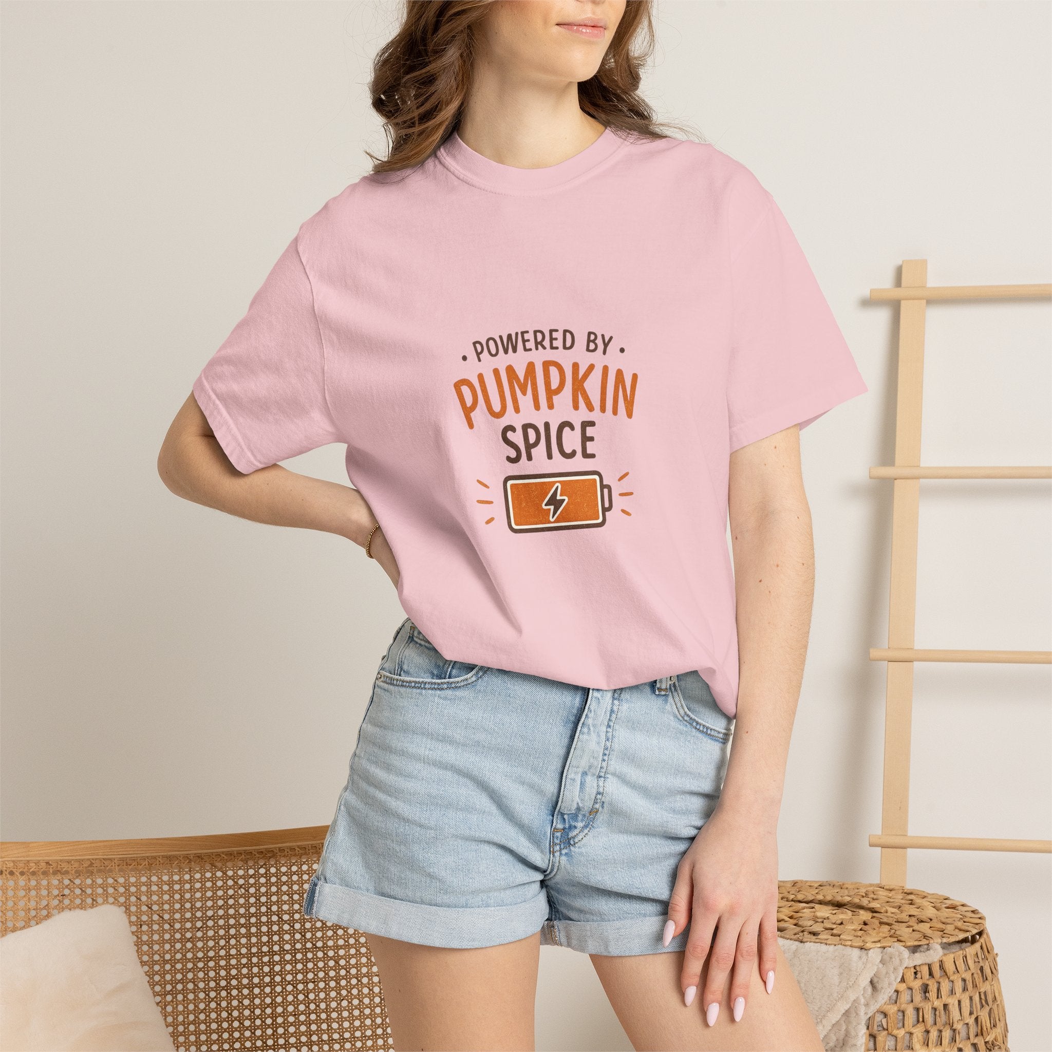 Powered by Pumpkin Spice – Comfort Colors® Tee