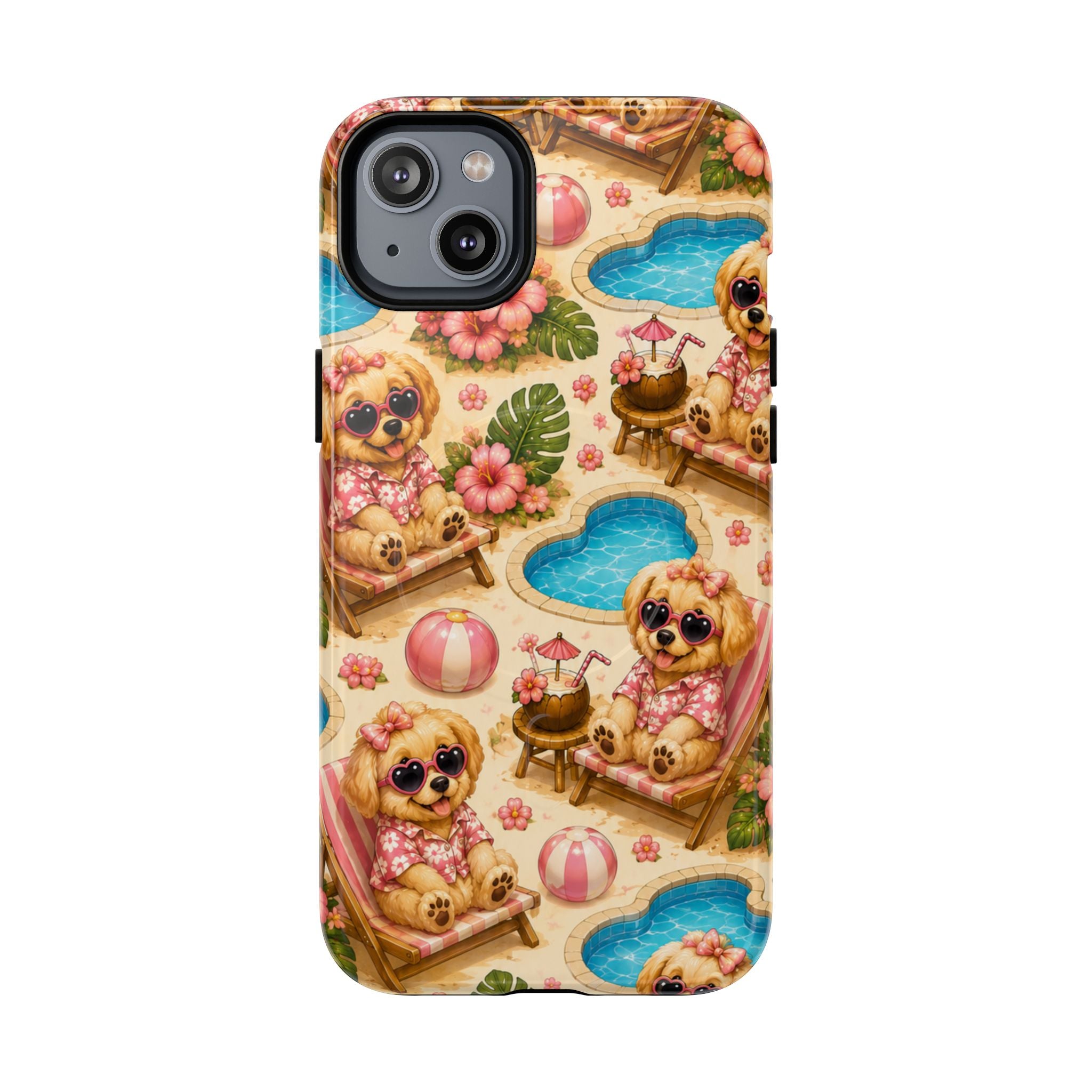 Poolside Puppies-Magnetic Tough Phone Case