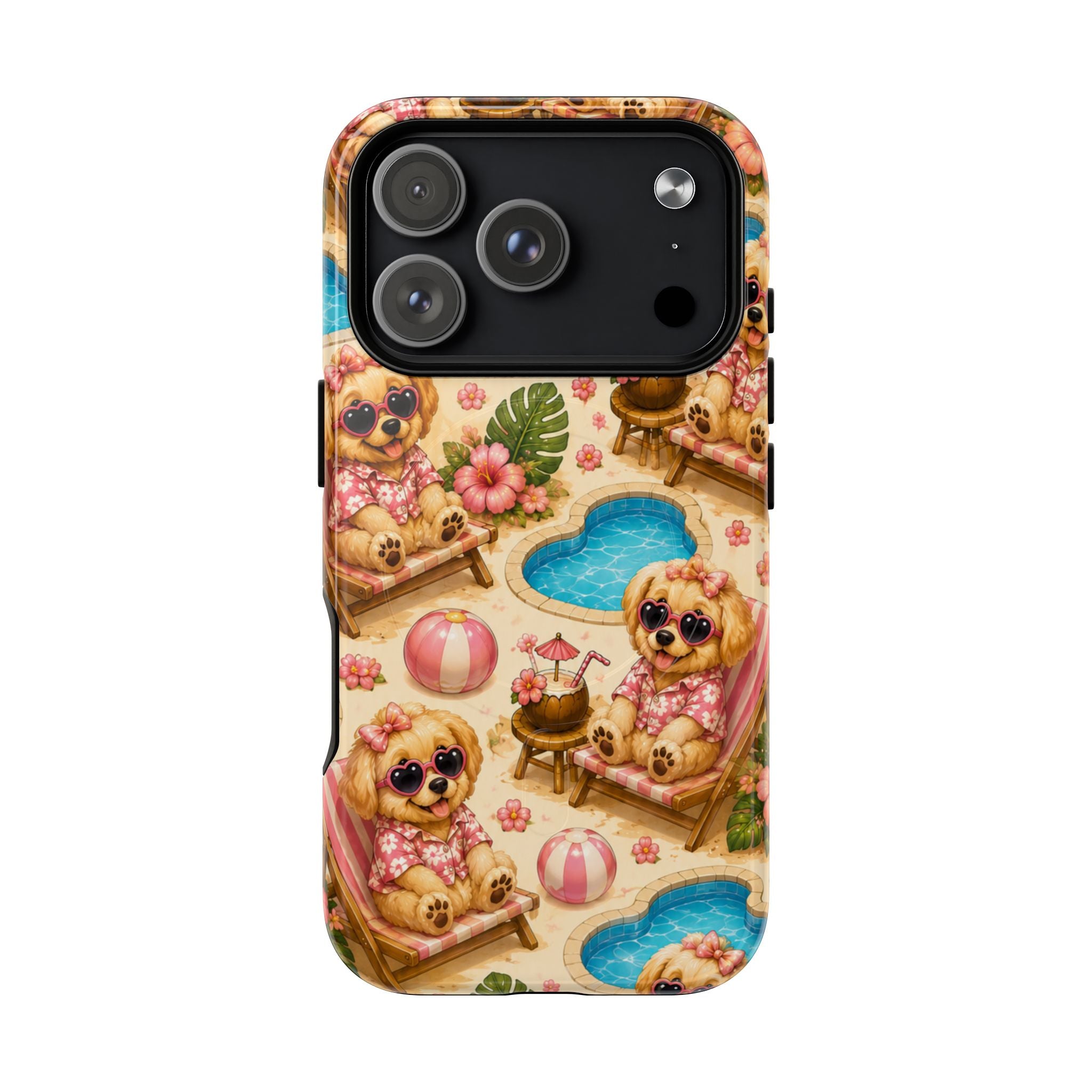Poolside Puppies-Magnetic Tough Phone Case