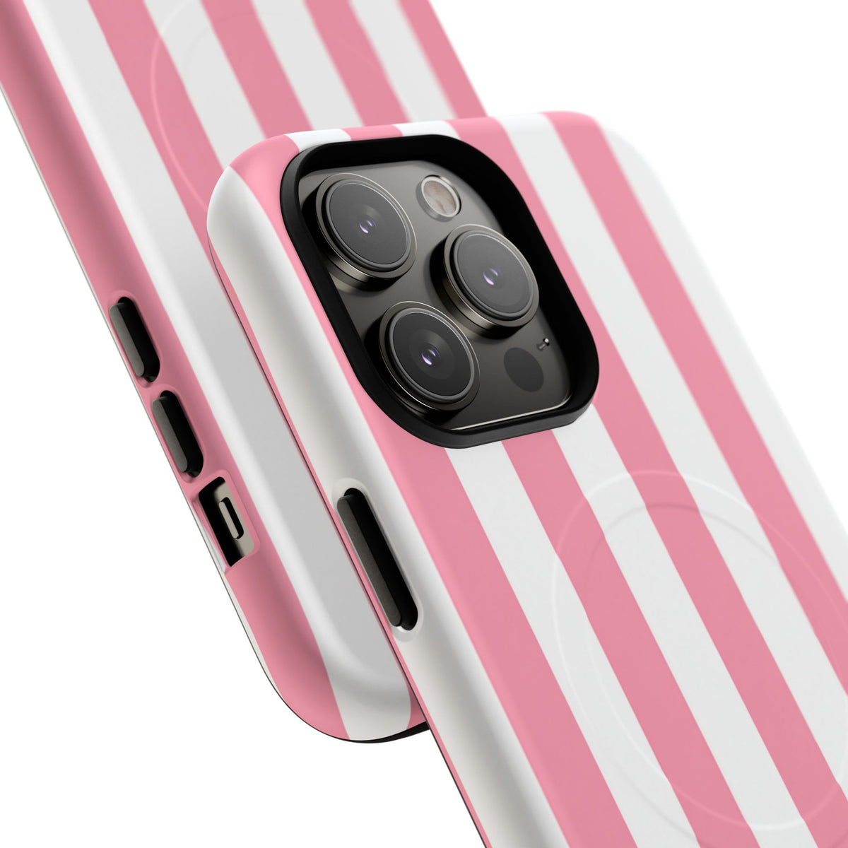 Personalized Pink Cabana Stripe – Tough Magnetic Phone Case