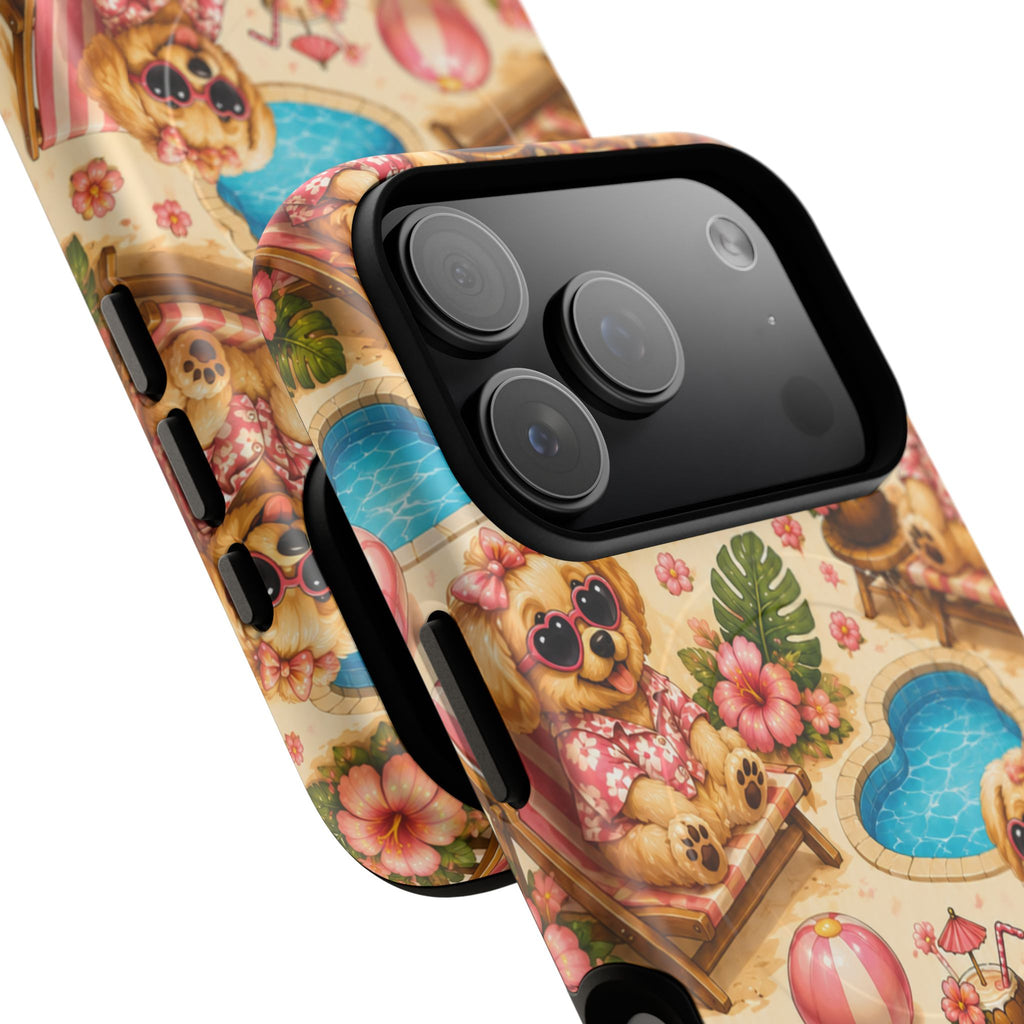 Poolside Puppies-Magnetic Tough Phone Case