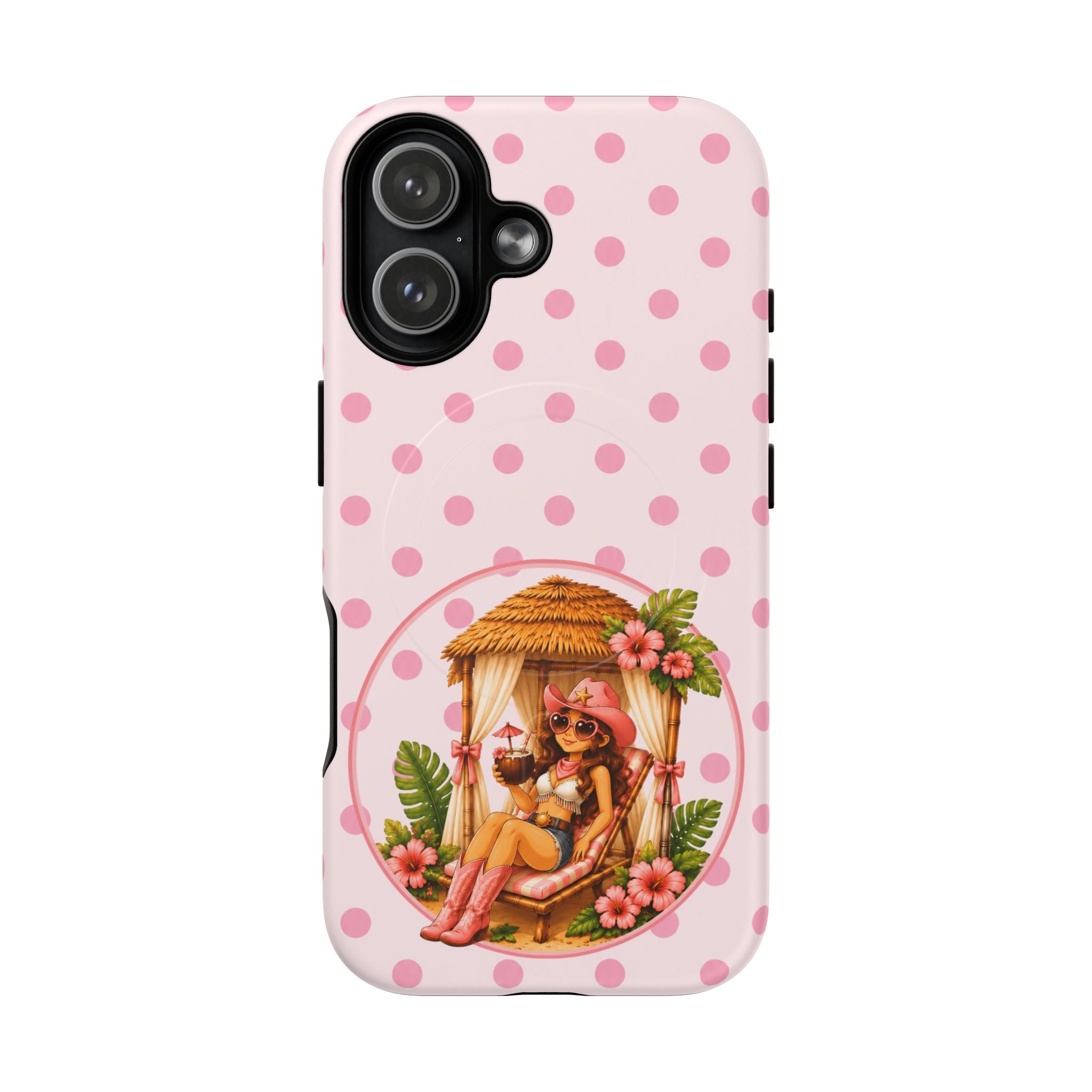 Cabana Cowgirl in Pink-Tough Magnetic Phone Case