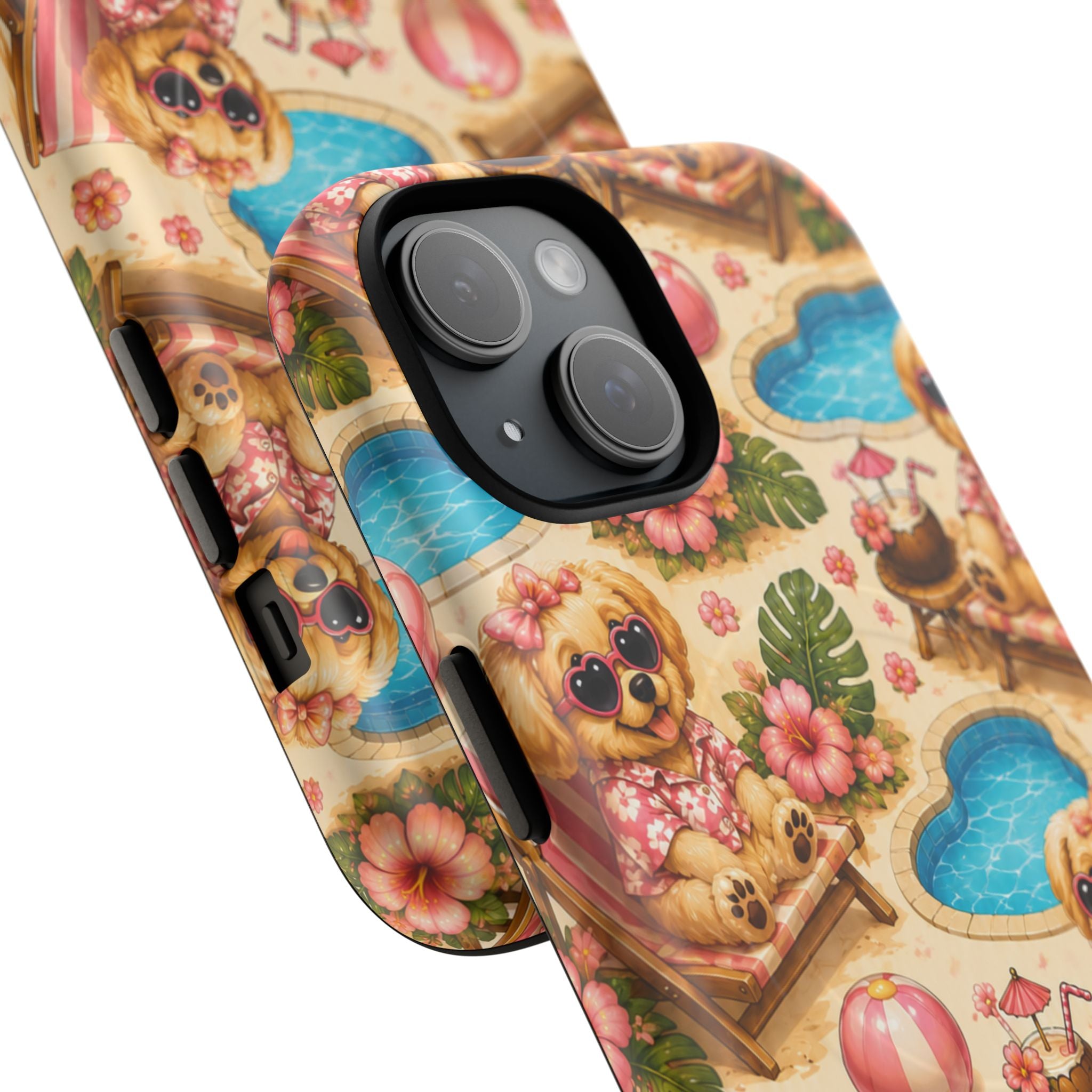 Poolside Puppies-Magnetic Tough Phone Case