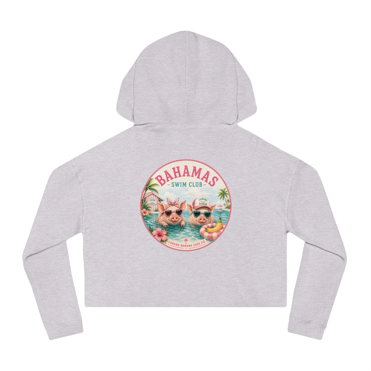 Bahamas Pig Swim Club Cropped Hoodie
