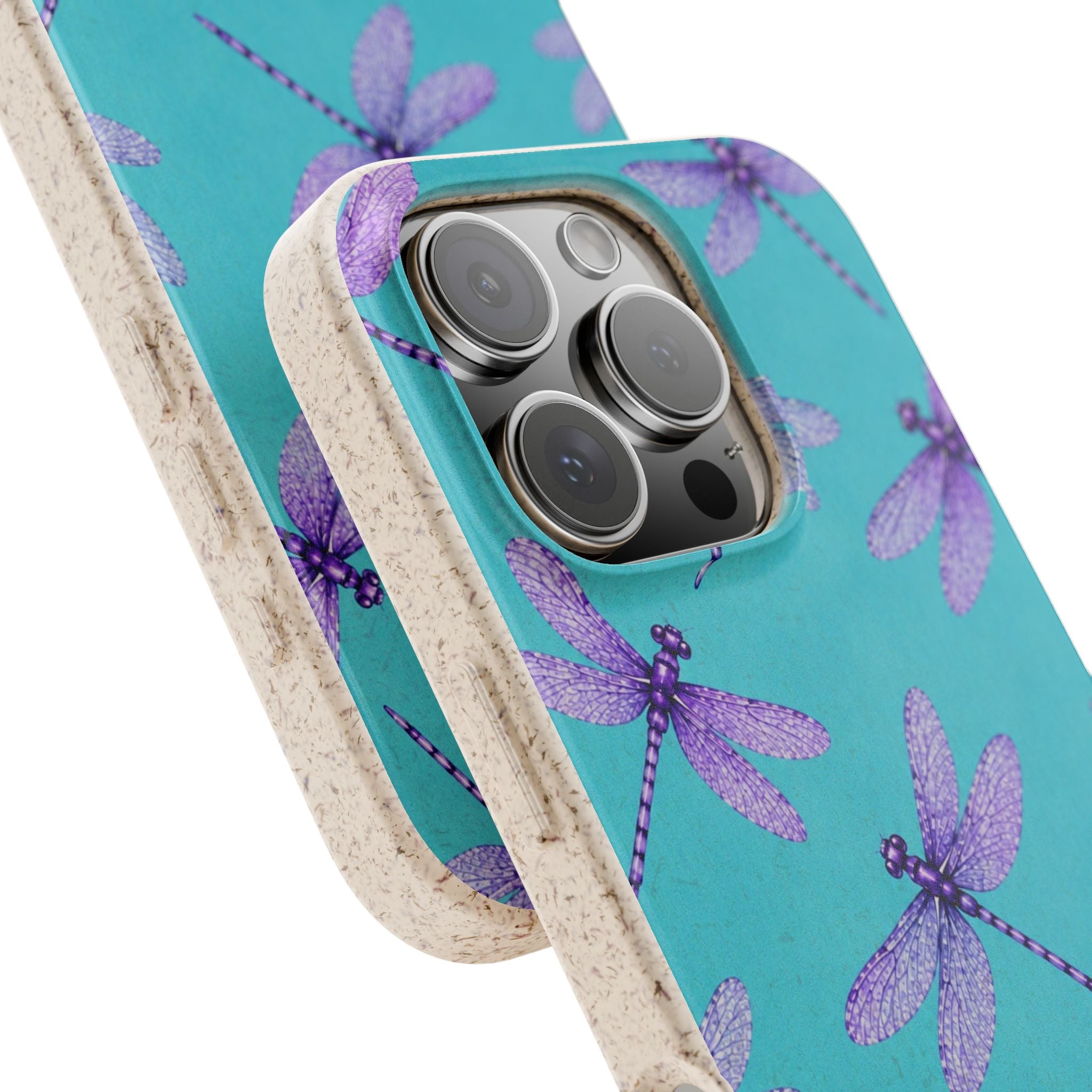 Turquoise Dragonfly Dreams — Eco-Friendly Biodegradable Phone Case