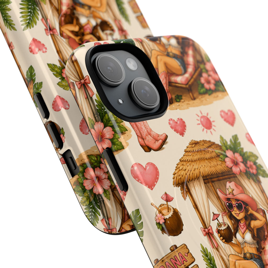 Cabana Cowgirl- Tough Magnetic Phone Case