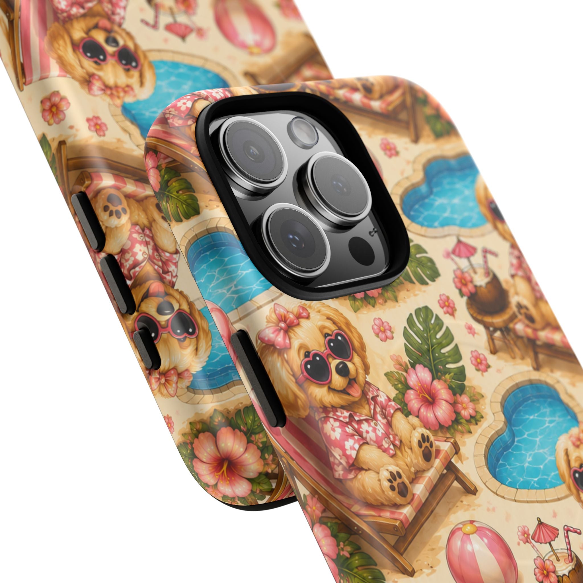 Poolside Puppies-Magnetic Tough Phone Case