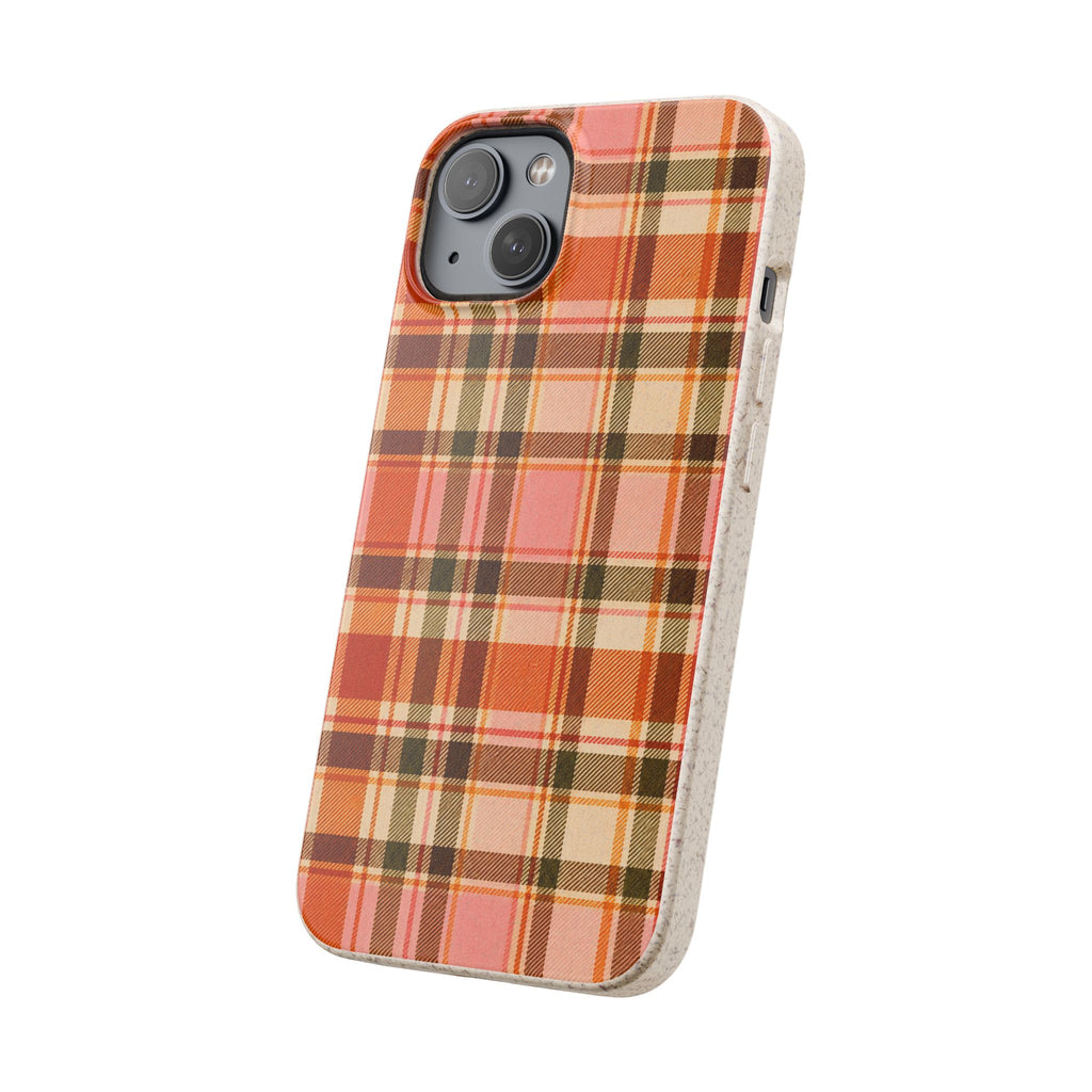 Hello Fall Plaid- Eco-Friendly Biodegradable Phone Case