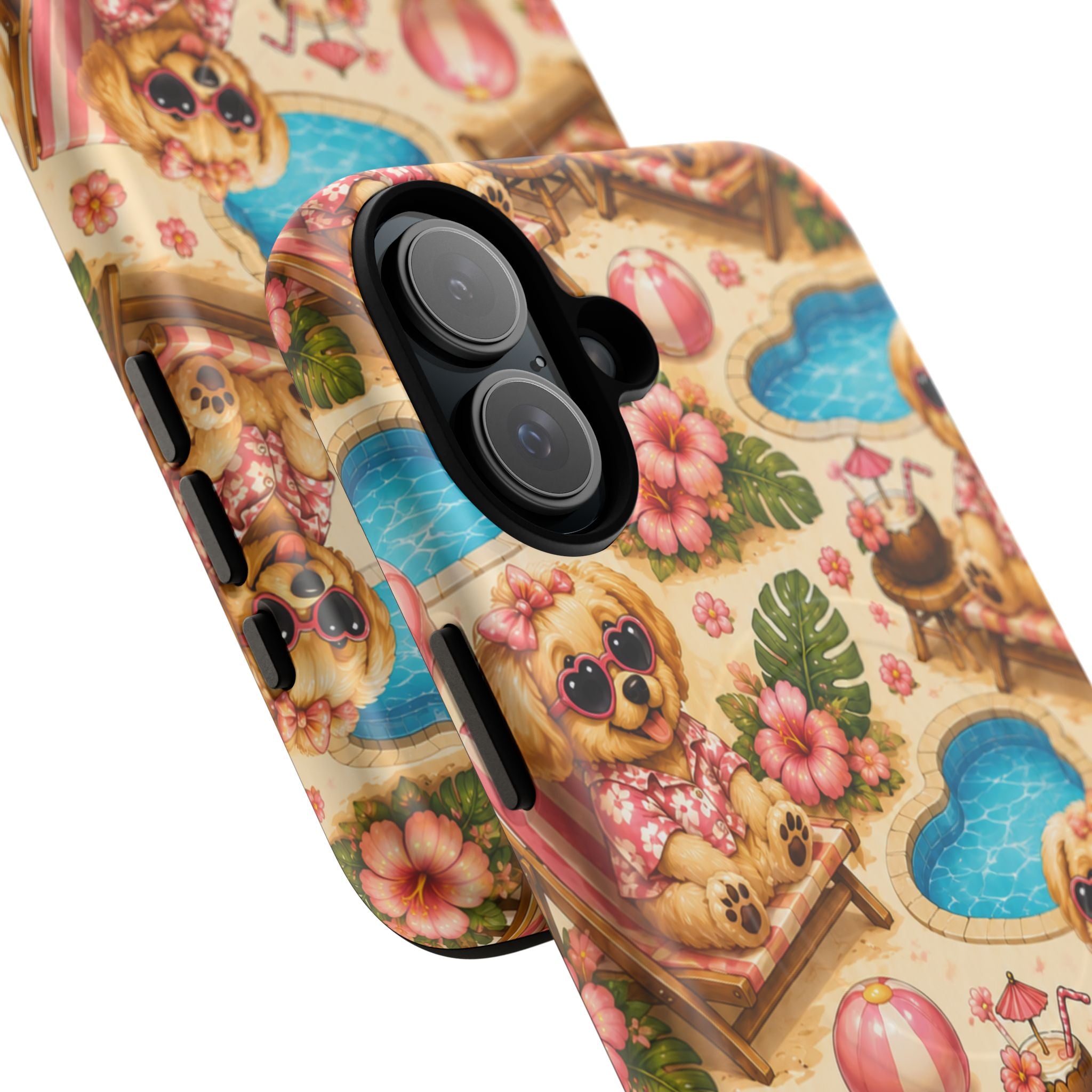 Poolside Puppies-Magnetic Tough Phone Case