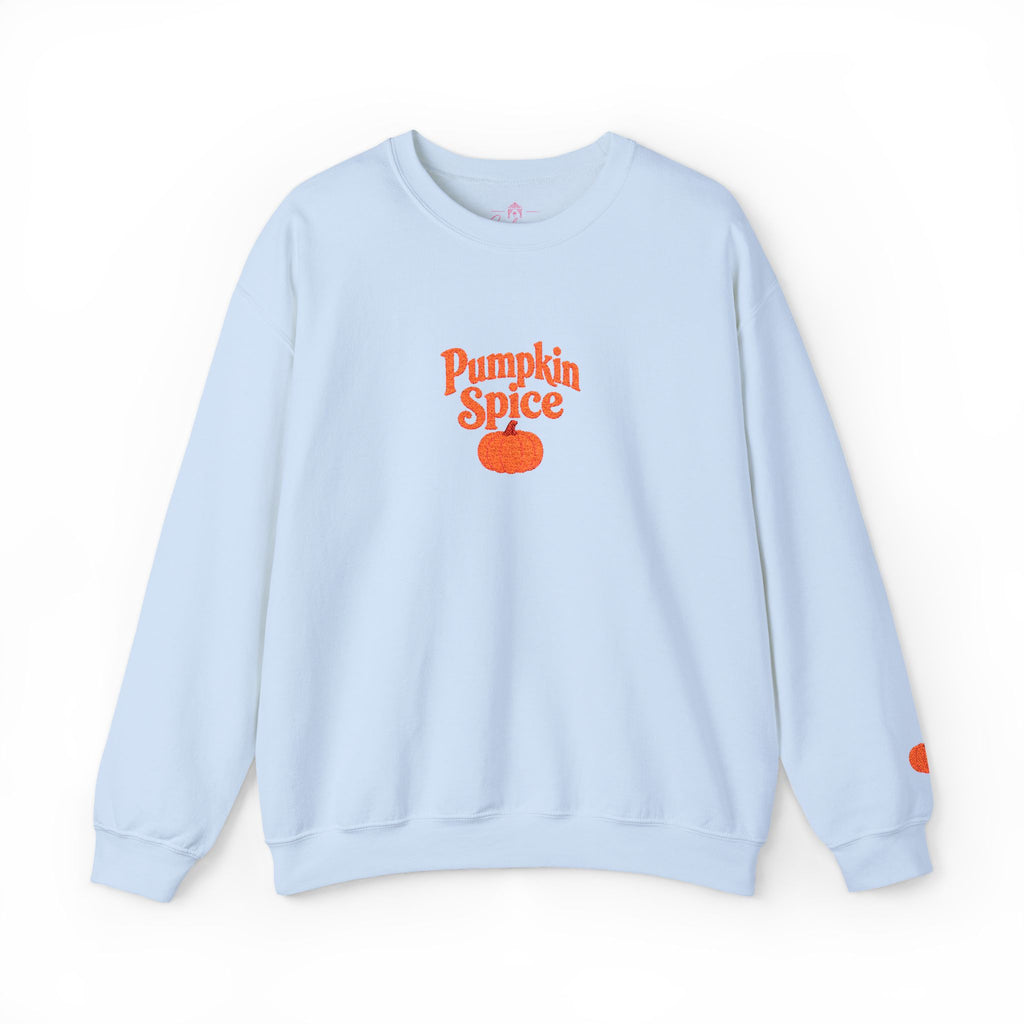 Pumpkin Spice Embroidered -Crewneck Sweatshirt