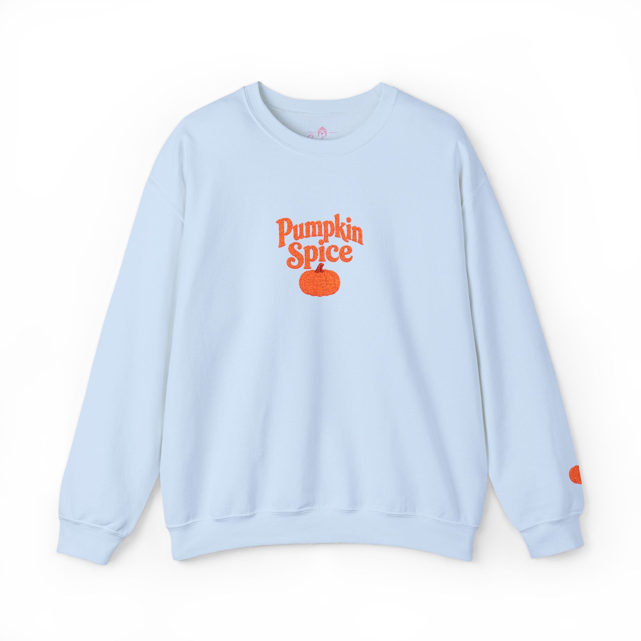 Pumpkin Spice Embroidered -Crewneck Sweatshirt
