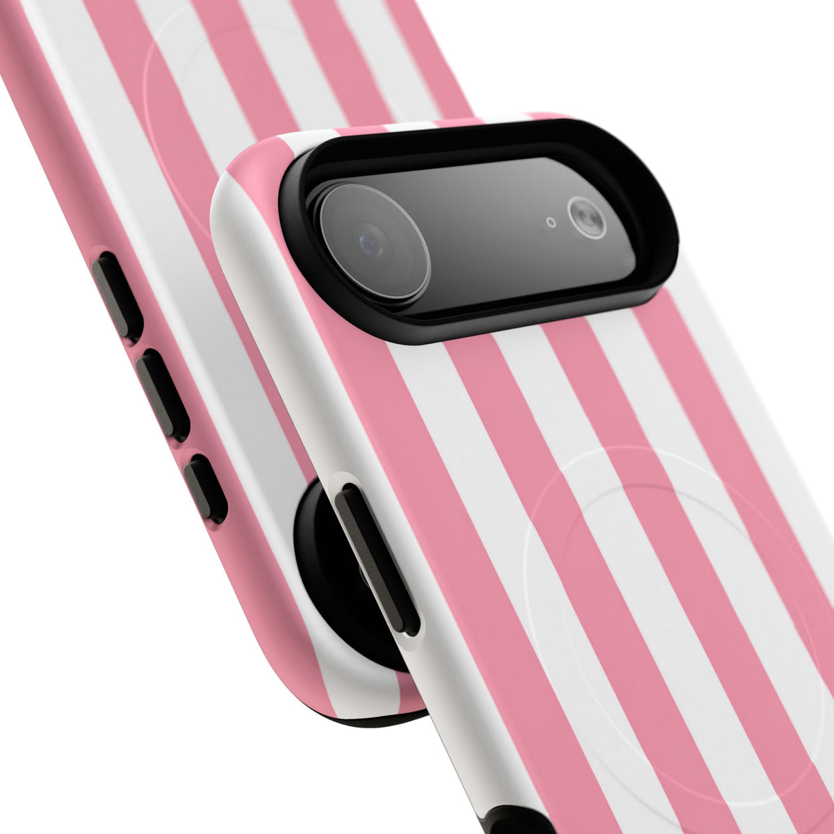 Personalized Pink Cabana Stripe – Tough Magnetic Phone Case