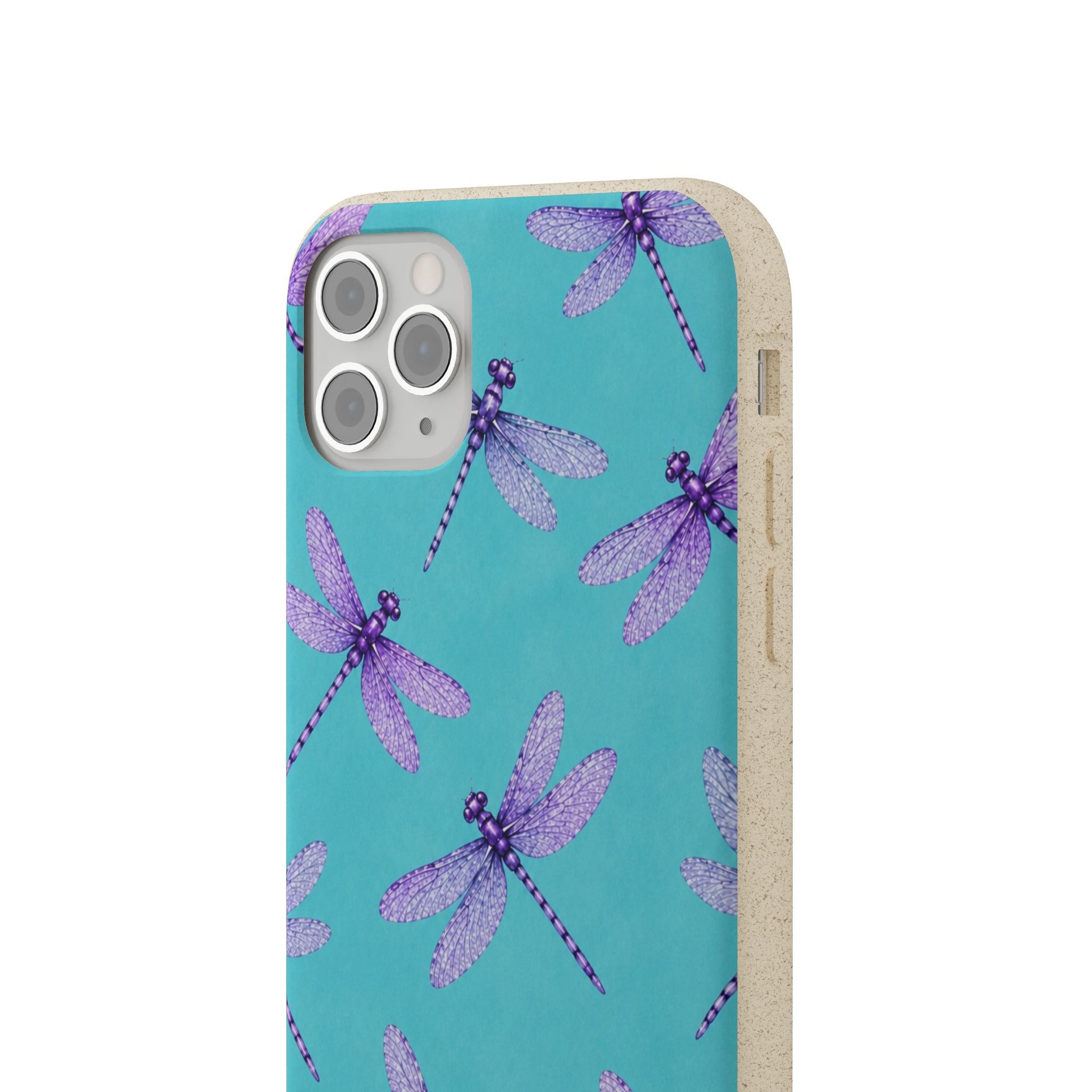 Turquoise Dragonfly Dreams — Eco-Friendly Biodegradable Phone Case