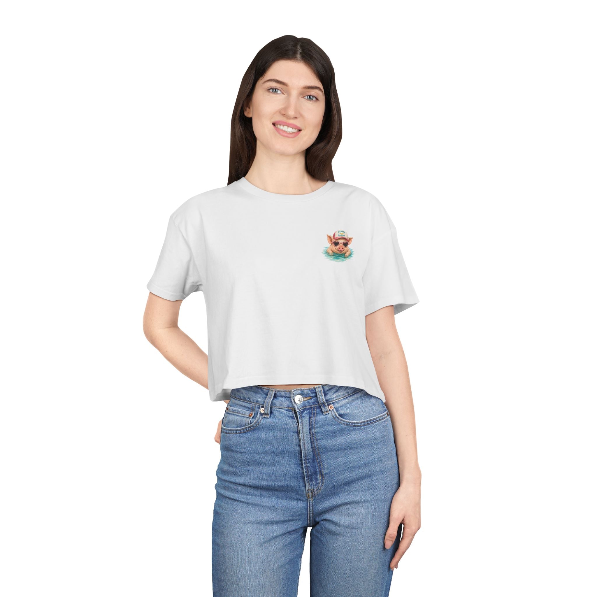 Bahamas Pig Swim Club – Crop Tee