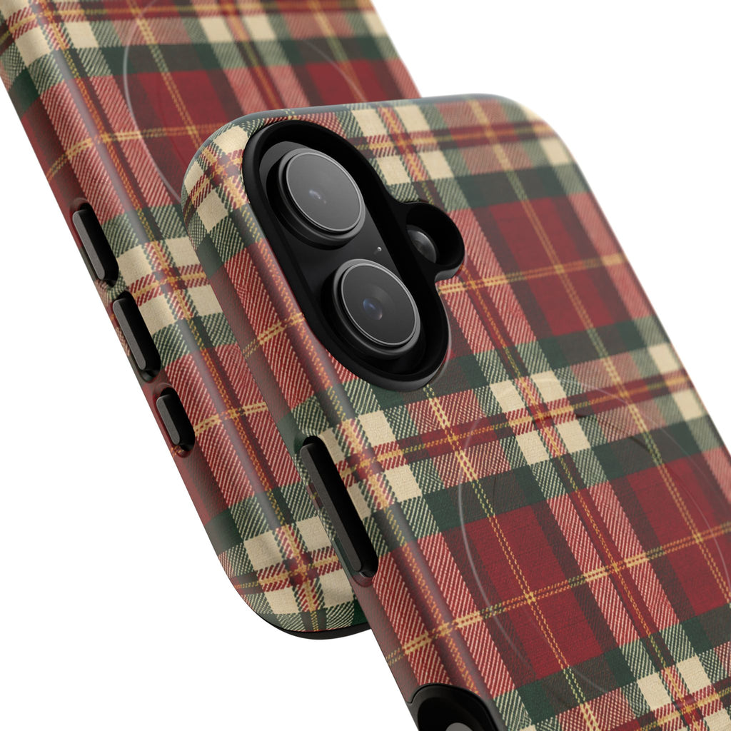 Christmas at the Cabana Plaid -Tough Magnetic Phone Case