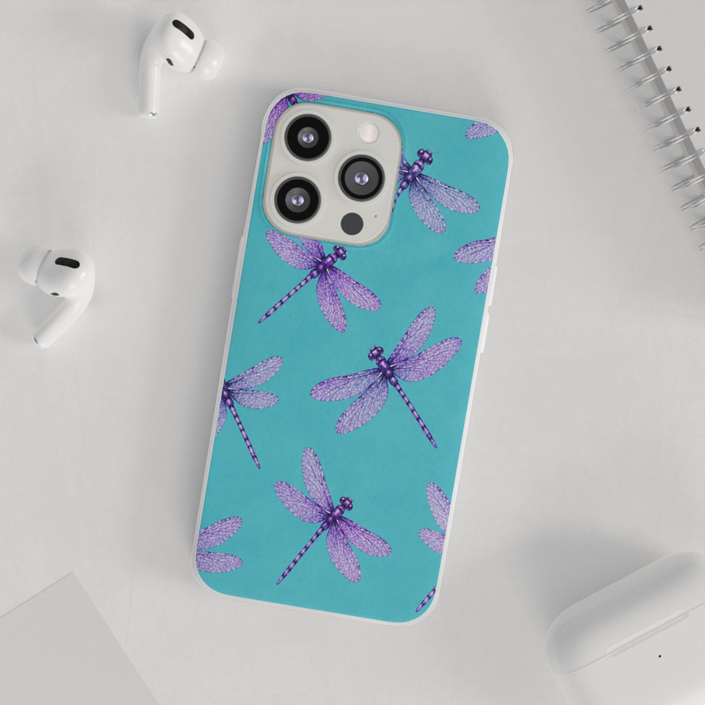 Turquoise Dragonfly Dreams – Flexi iPhone & Samsung Phone Case