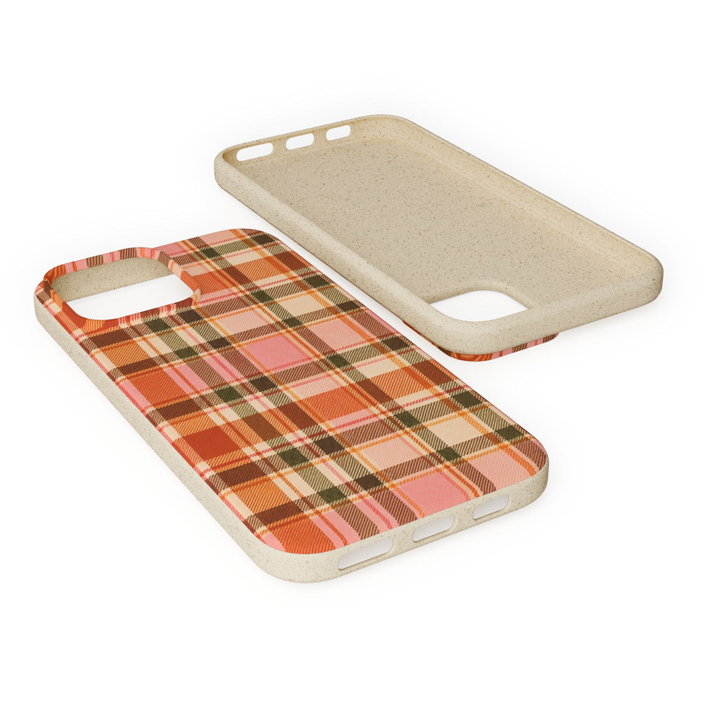Hello Fall Plaid- Eco-Friendly Biodegradable Phone Case