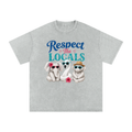 Respect The Locals Snow Washed Oversized Cotton T-Shirt