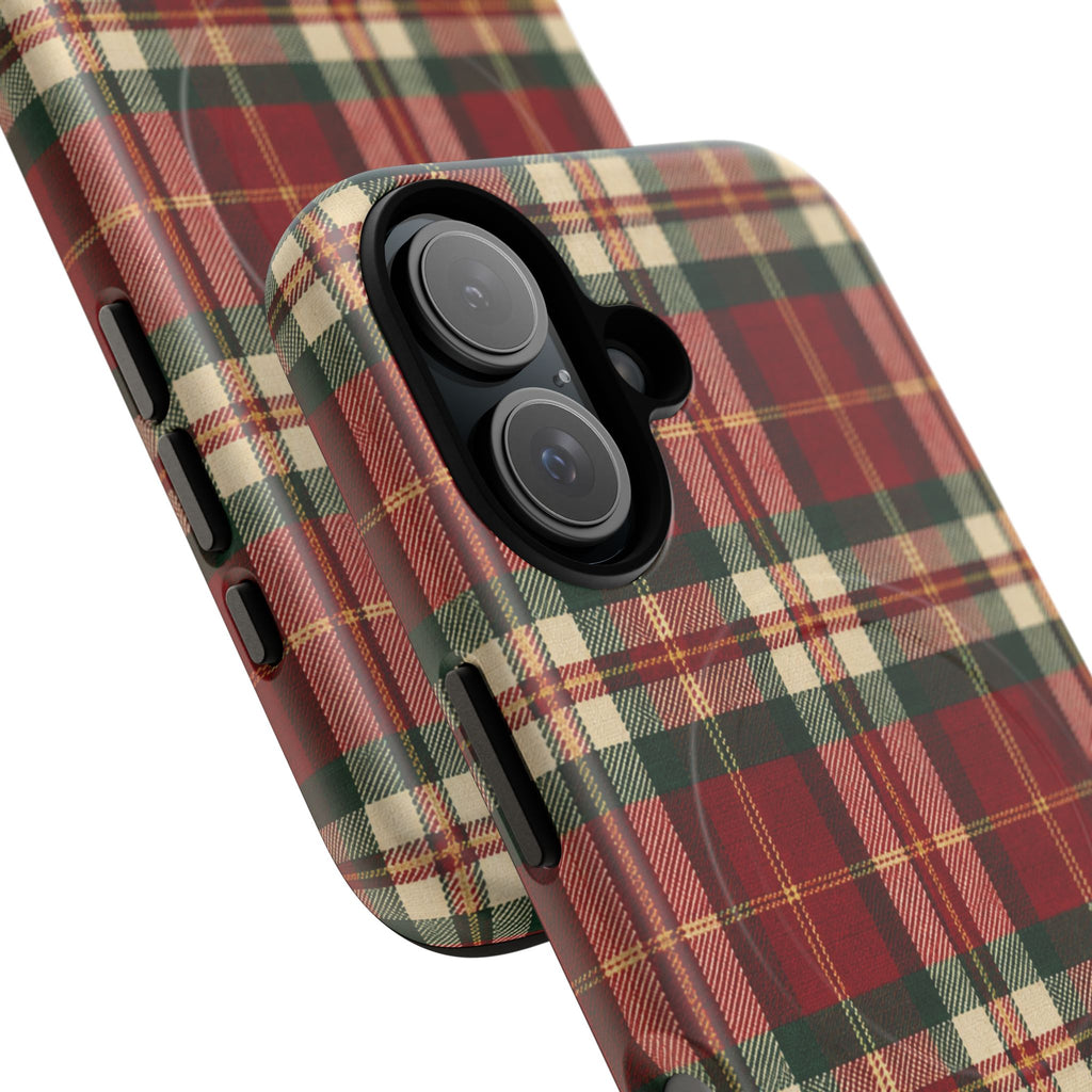 Christmas at the Cabana Plaid -Tough Magnetic Phone Case