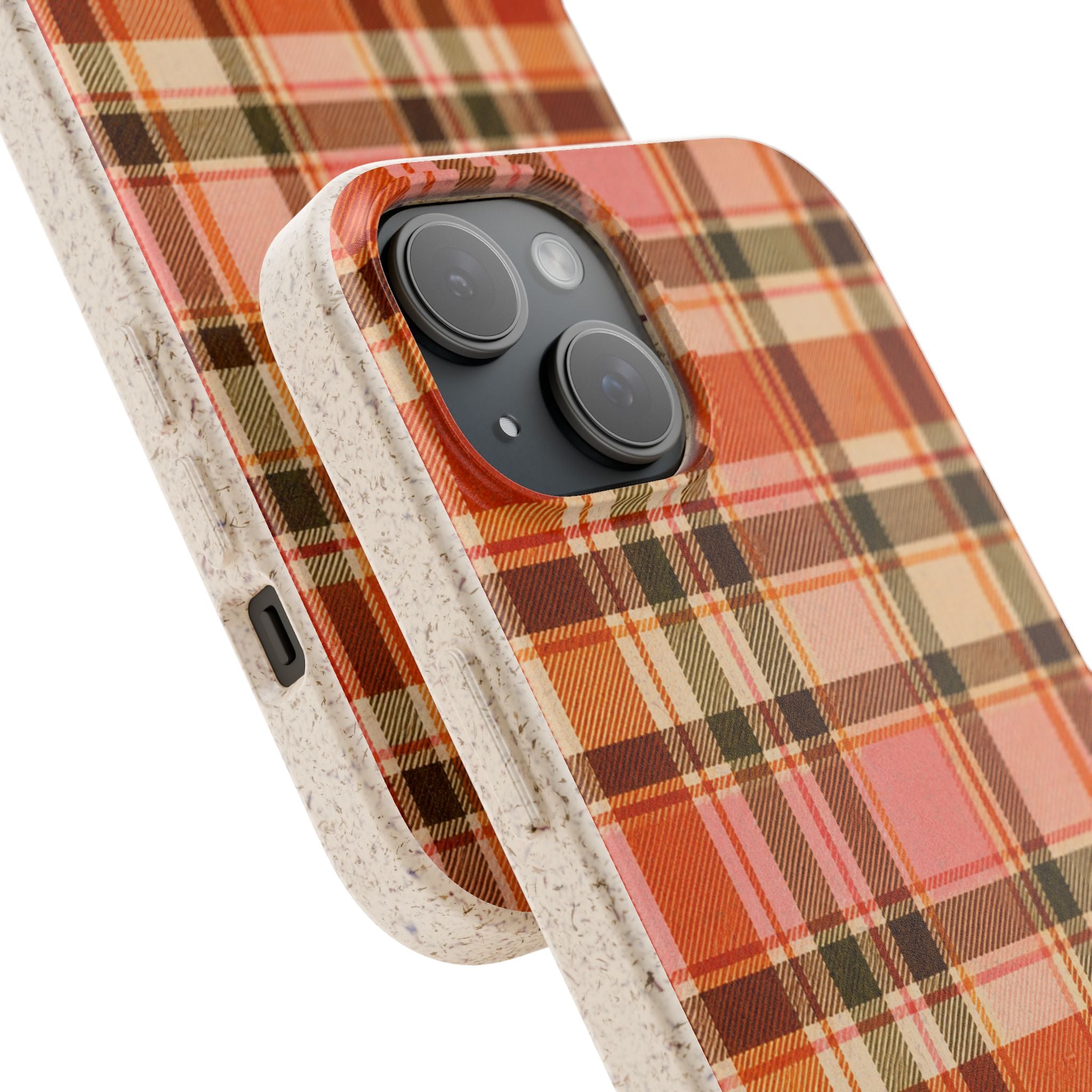 Hello Fall Plaid- Eco-Friendly Biodegradable Phone Case