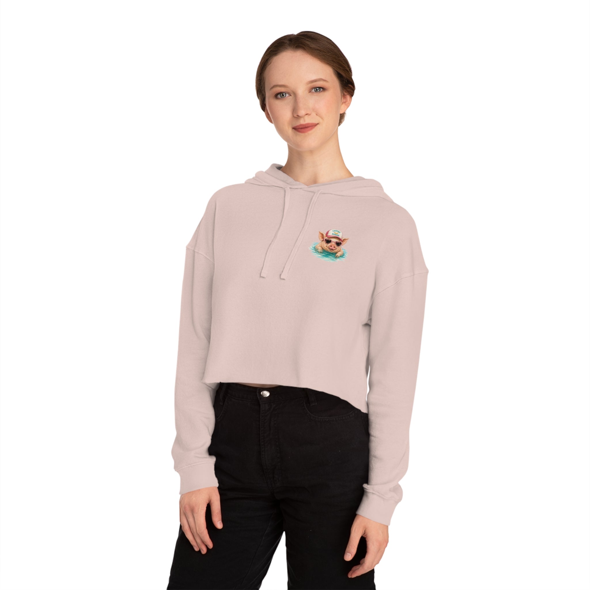 Bahamas Pig Swim Club Cropped Hoodie