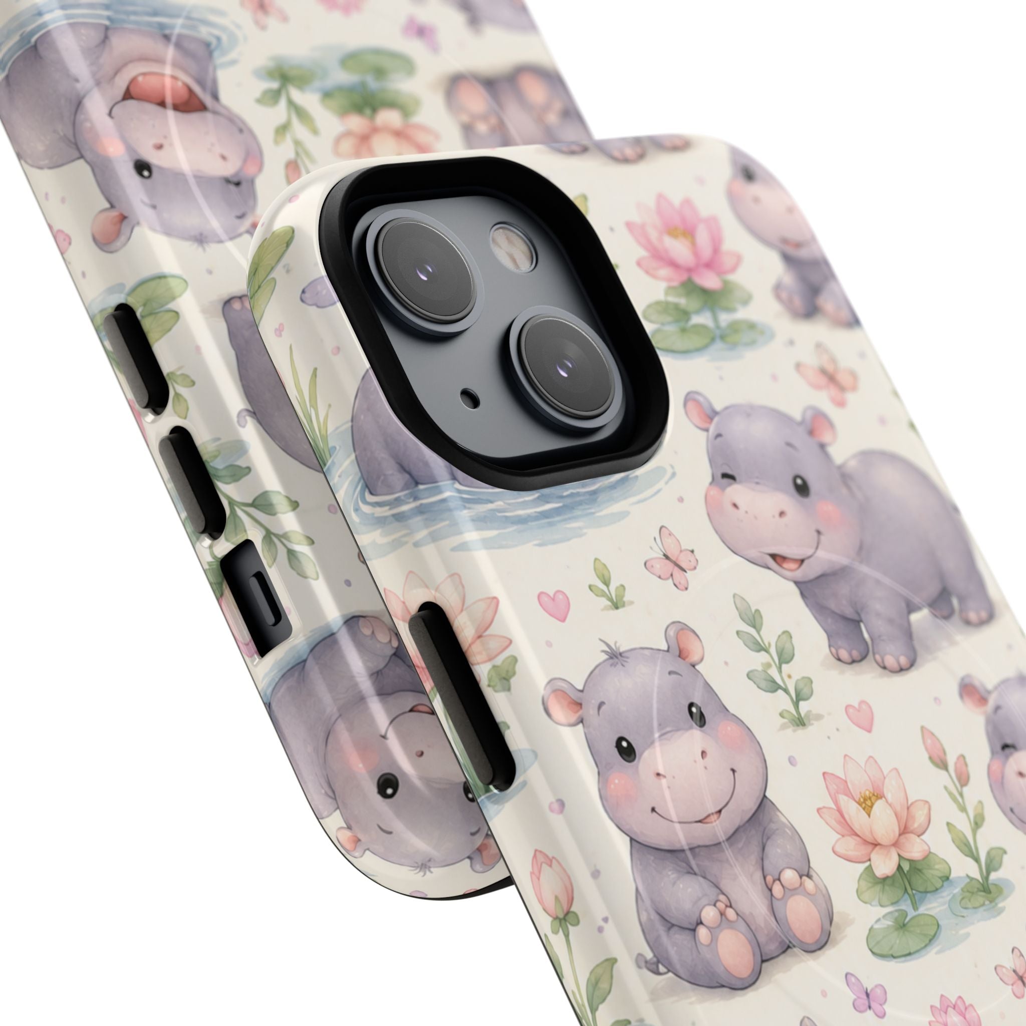 Hippo in Paradise- Tough Magnetic Phone Case