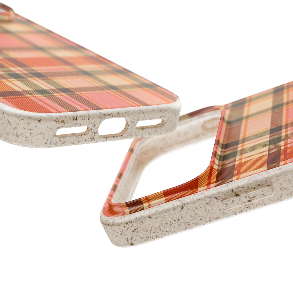 Hello Fall Plaid- Eco-Friendly Biodegradable Phone Case