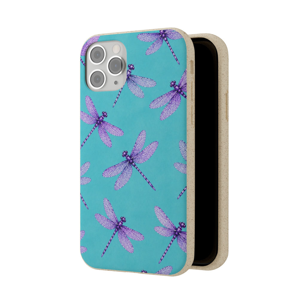 Turquoise Dragonfly Dreams — Eco-Friendly Biodegradable Phone Case