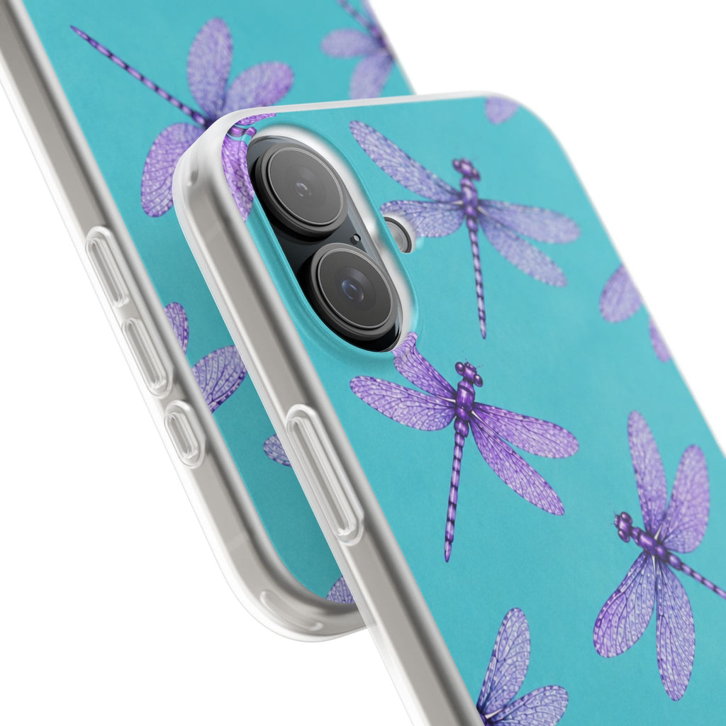 Turquoise Dragonfly Dreams – Flexi iPhone & Samsung Phone Case