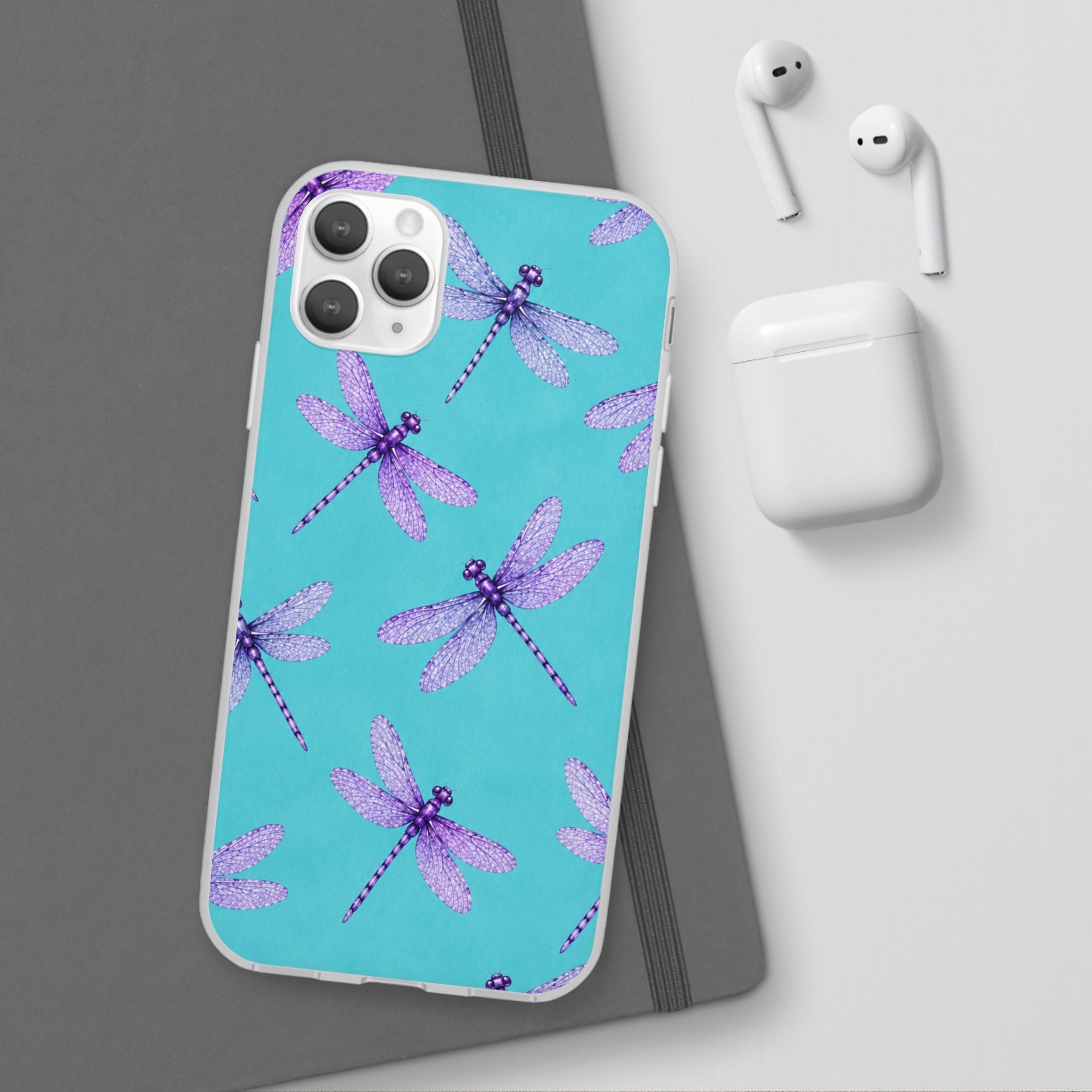 Turquoise Dragonfly Dreams – Flexi iPhone & Samsung Phone Case