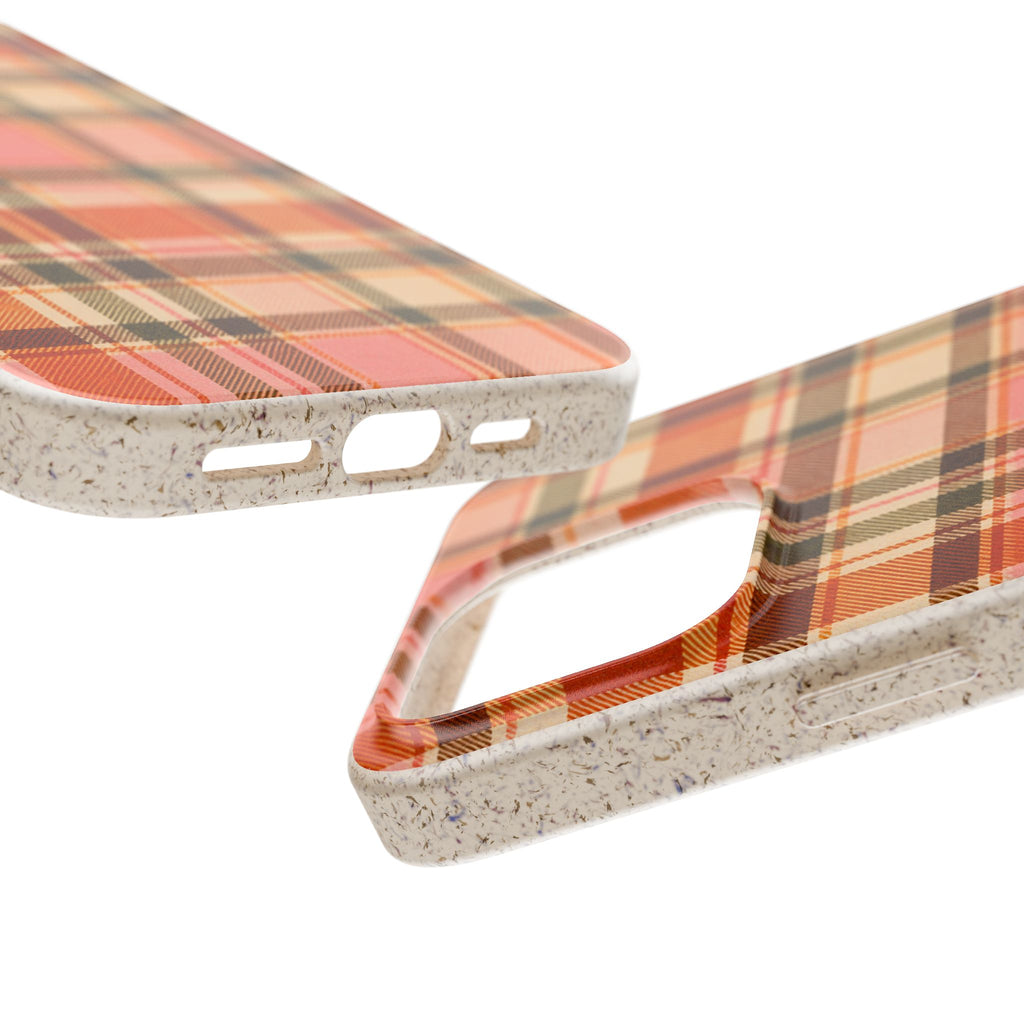 Hello Fall Plaid- Eco-Friendly Biodegradable Phone Case