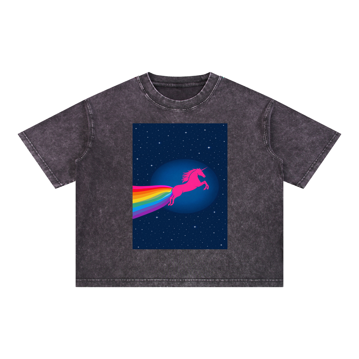 Unicorn Daydream Mineral Wash Boxy Cotton T-Shirt