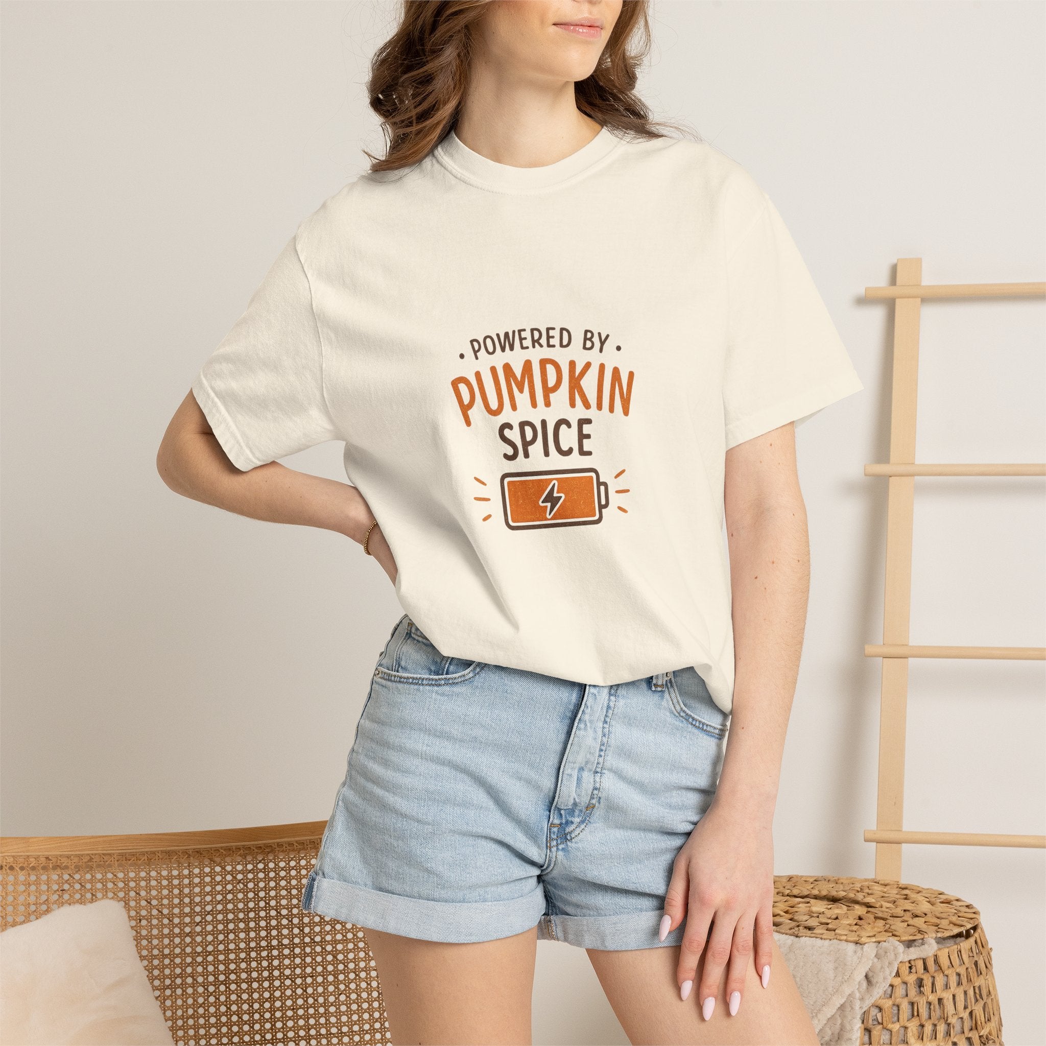 Powered by Pumpkin Spice – Comfort Colors® Tee
