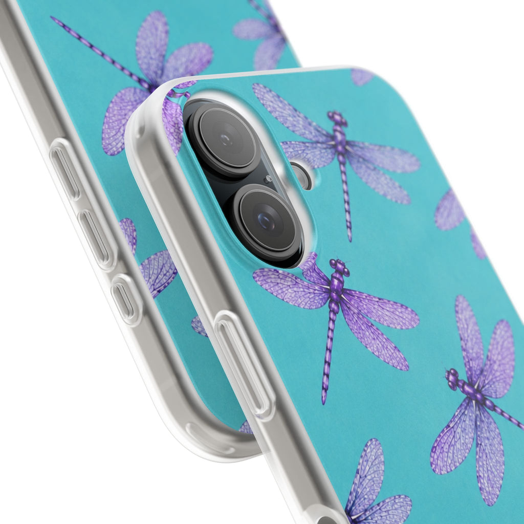 Turquoise Dragonfly Dreams – Flexi iPhone & Samsung Phone Case